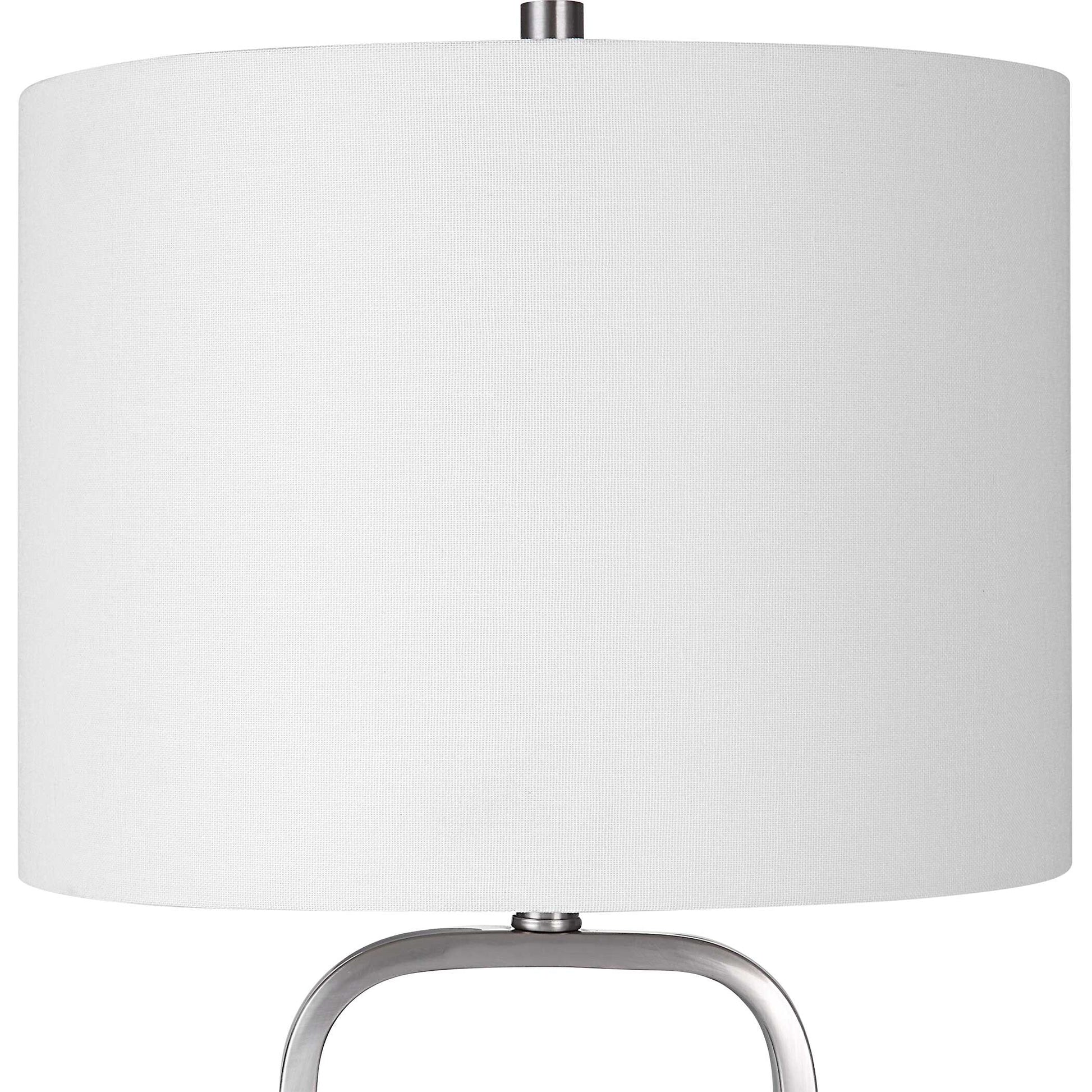 Sherbourne Rectangular Brushed Nickel Table Lamp