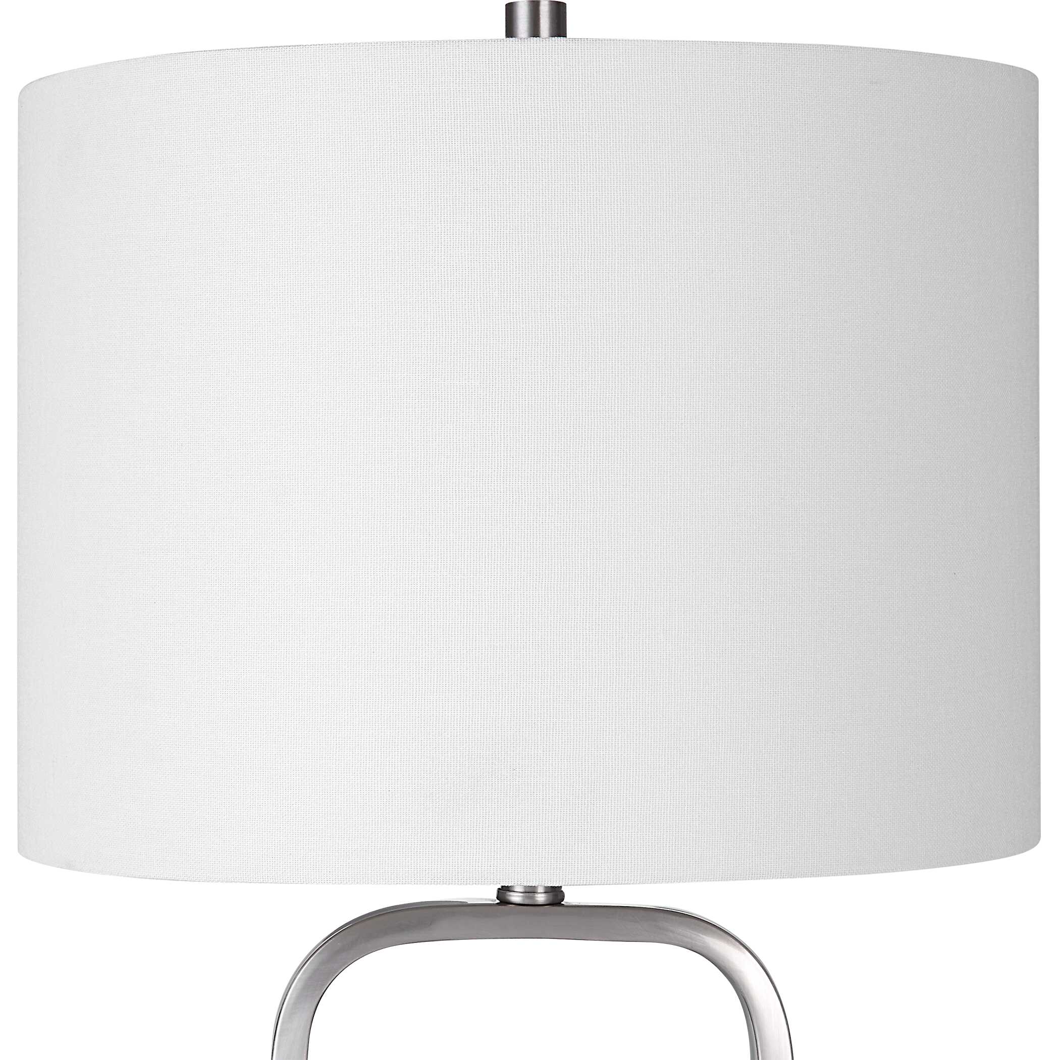 Sherbourne Rectangular Brushed Nickel Table Lamp