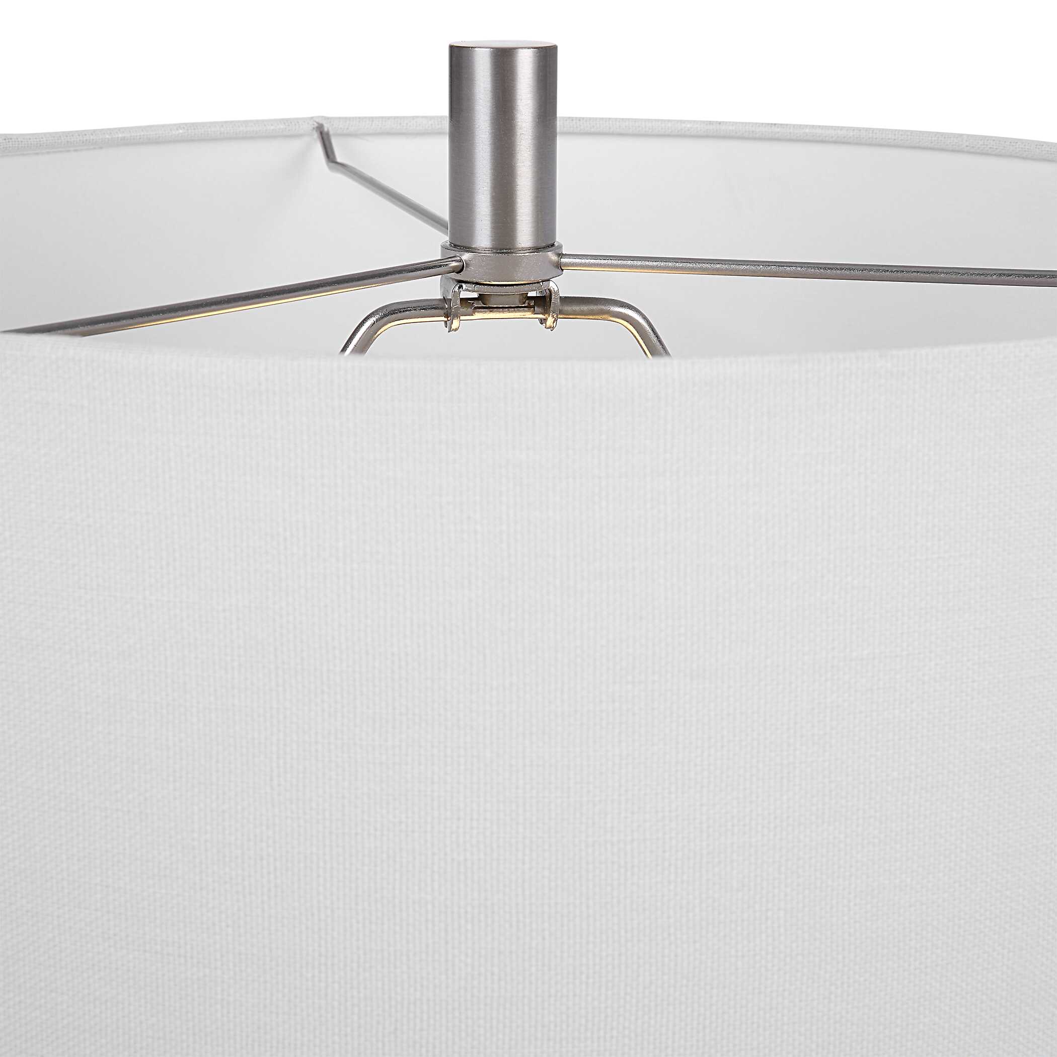Sherbourne Rectangular Brushed Nickel Table Lamp