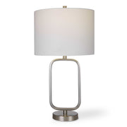 Sherbourne Rectangular Brushed Nickel Table Lamp