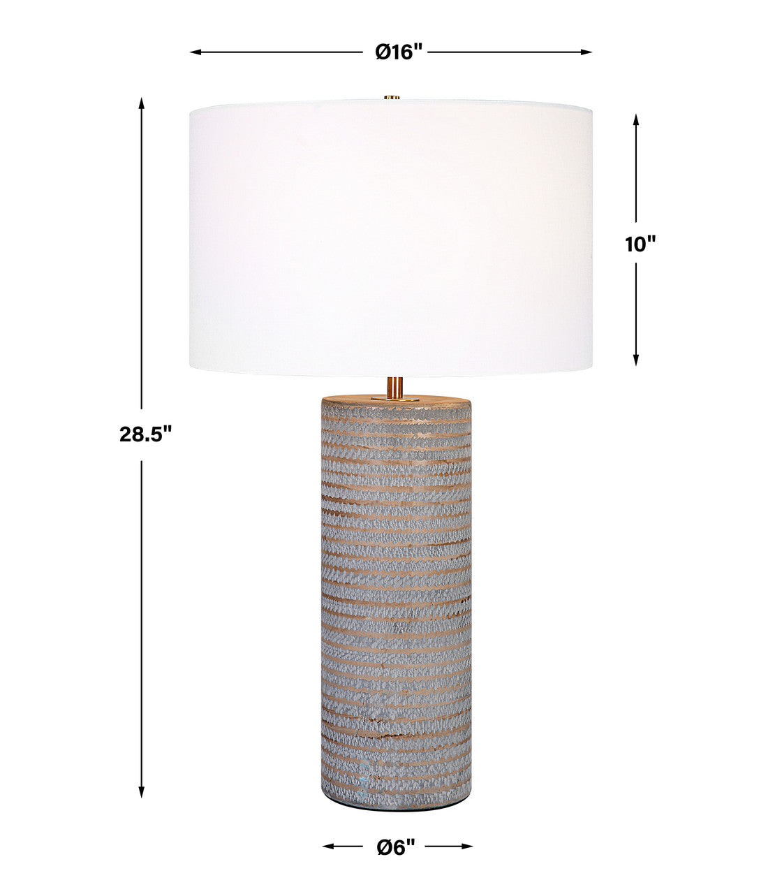 Uttermost Monolith Gray Table Lamp