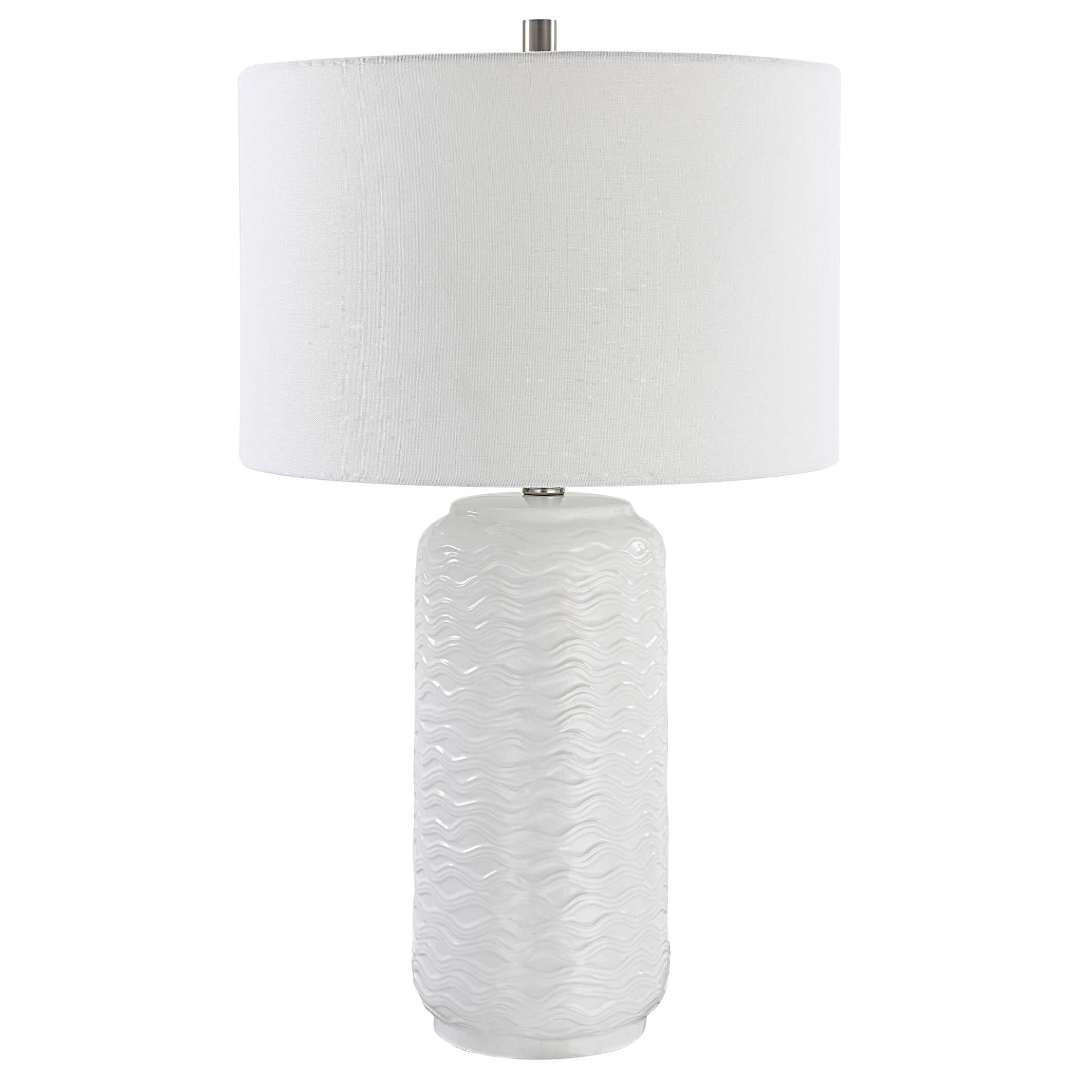 Underwood Round White Ceramic Table Lamp