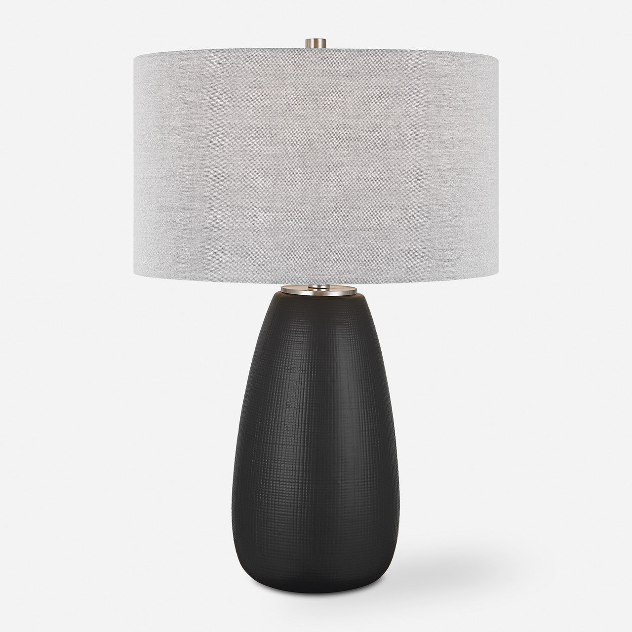 Uttermost Twilight Satin Black Table Lamp