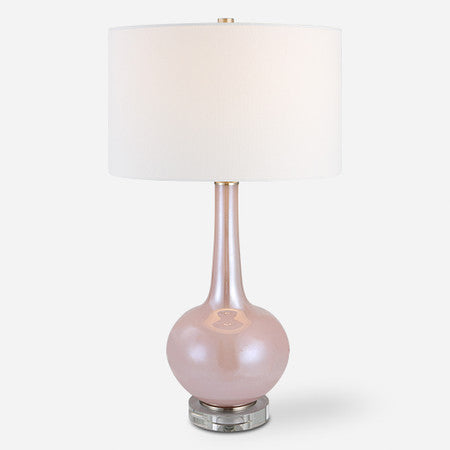 Rosa Pink Glass Table Lamp