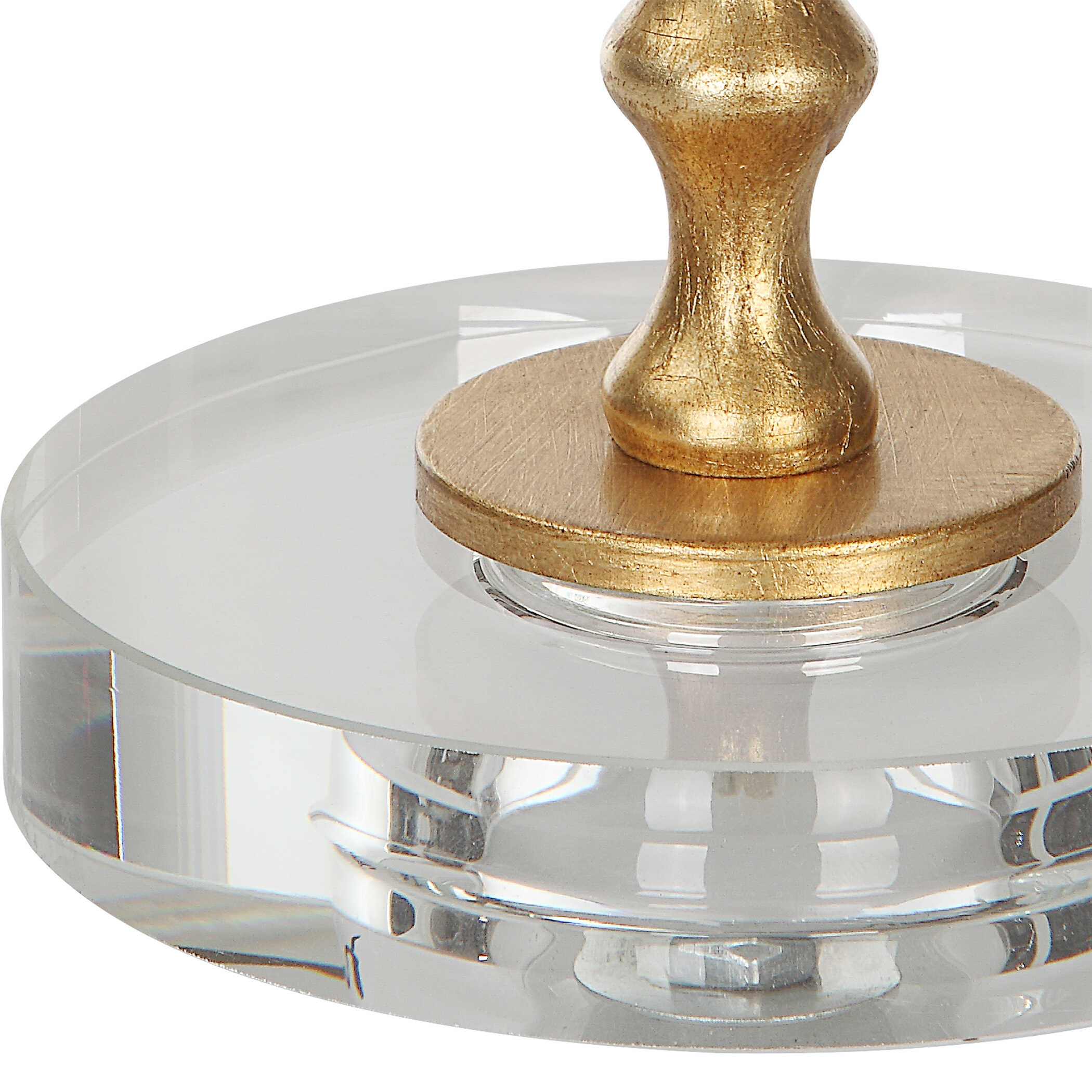 Wilbraham Round Gold Glass Table Lamps, S/2