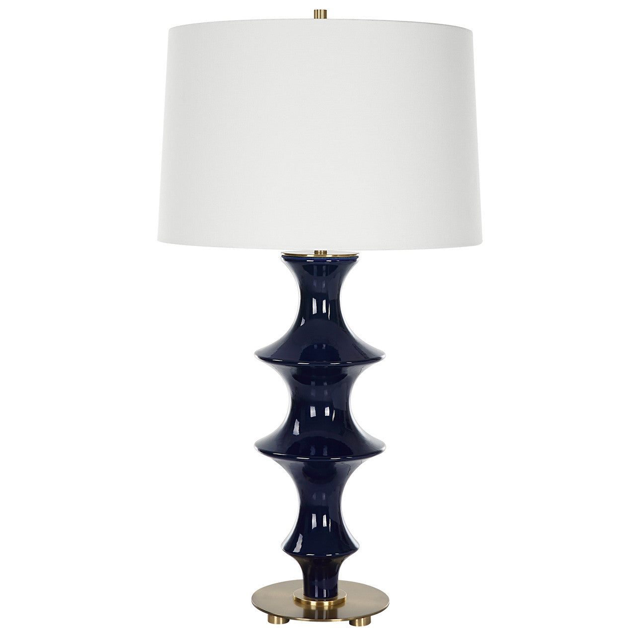 Uttermost Coil Sculpted Blue Table Lamp