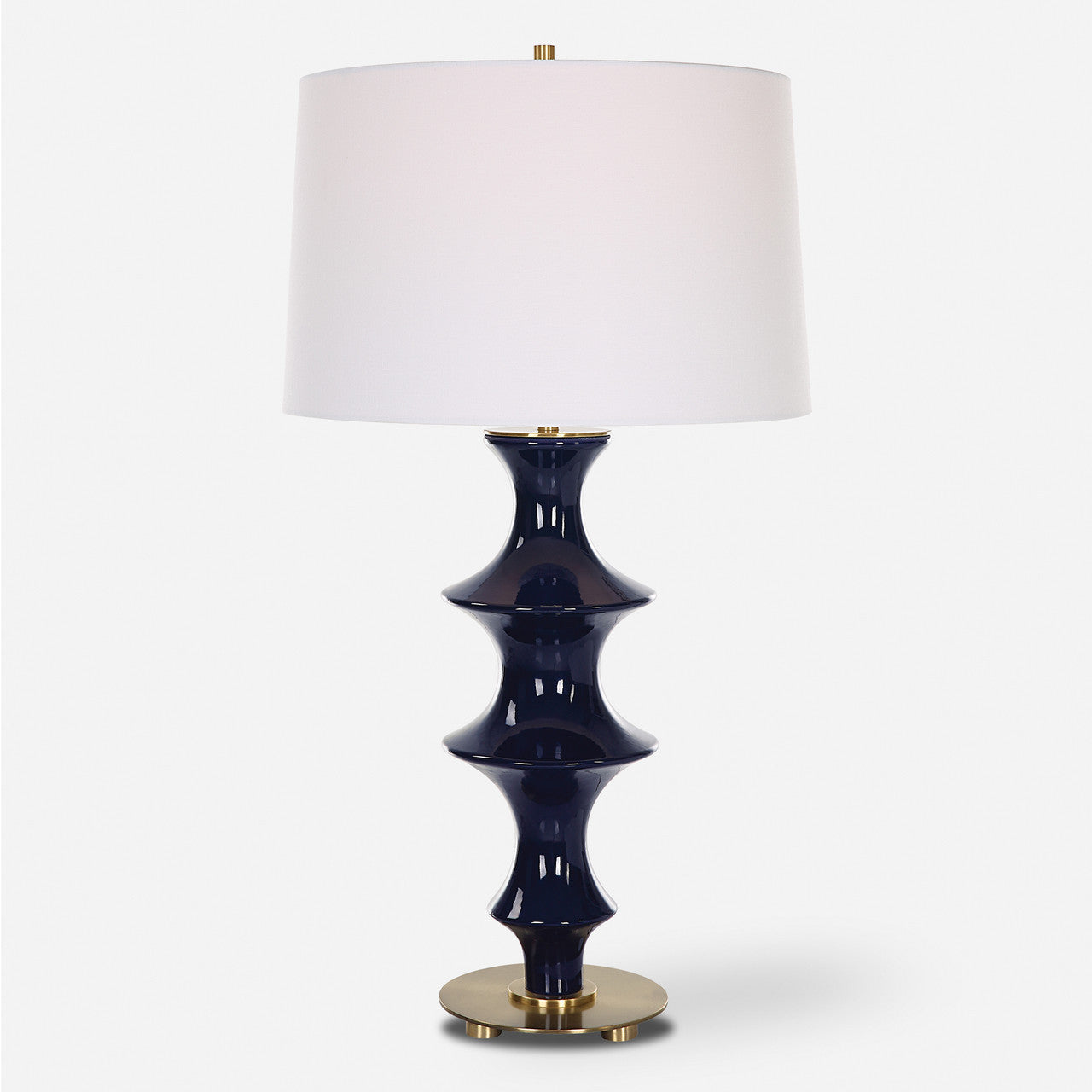 Uttermost Coil Sculpted Blue Table Lamp