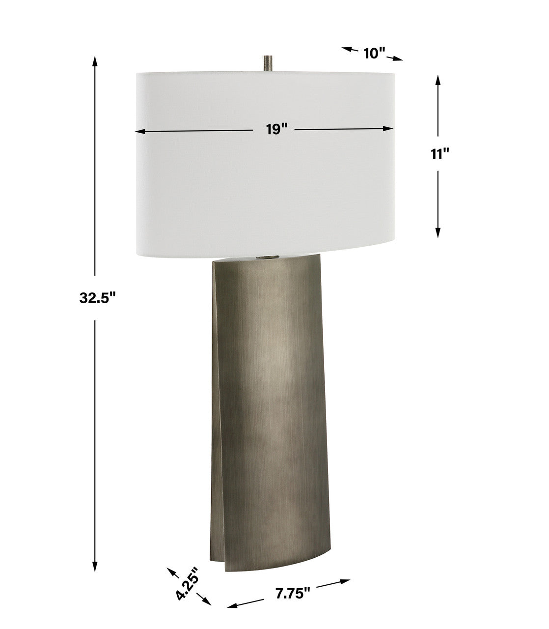 Uttermost V-Groove Modern Table Lamp
