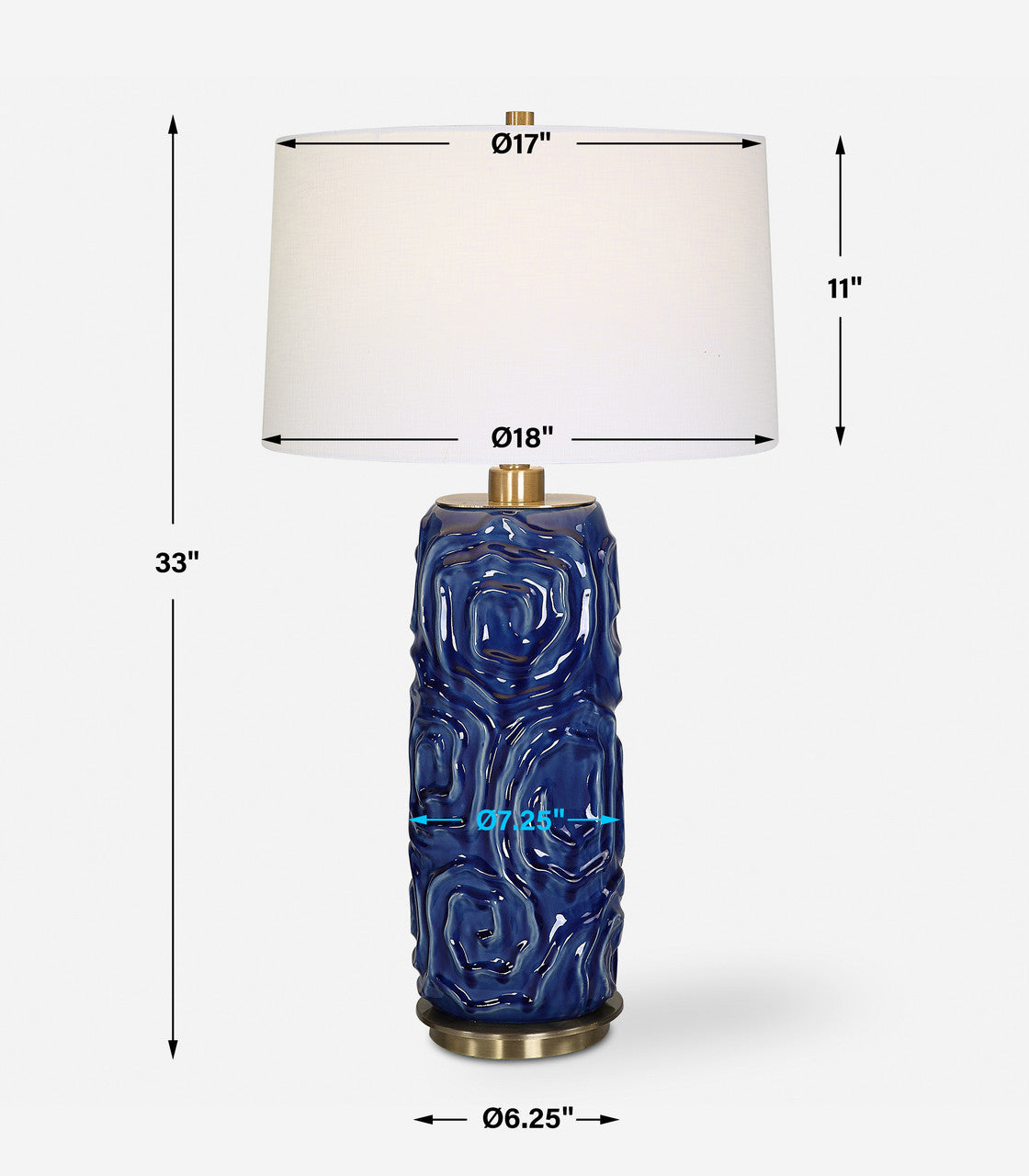Uttermost Zade Blue Table Lamp