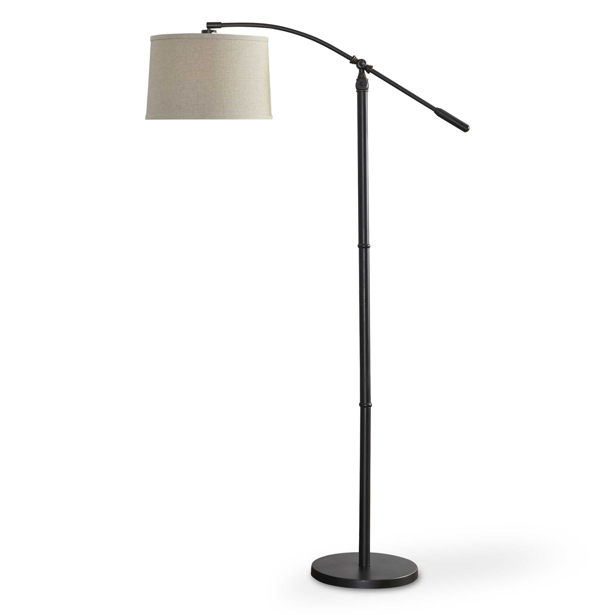 Amberleigh Matte Black Arc Floor Lamp