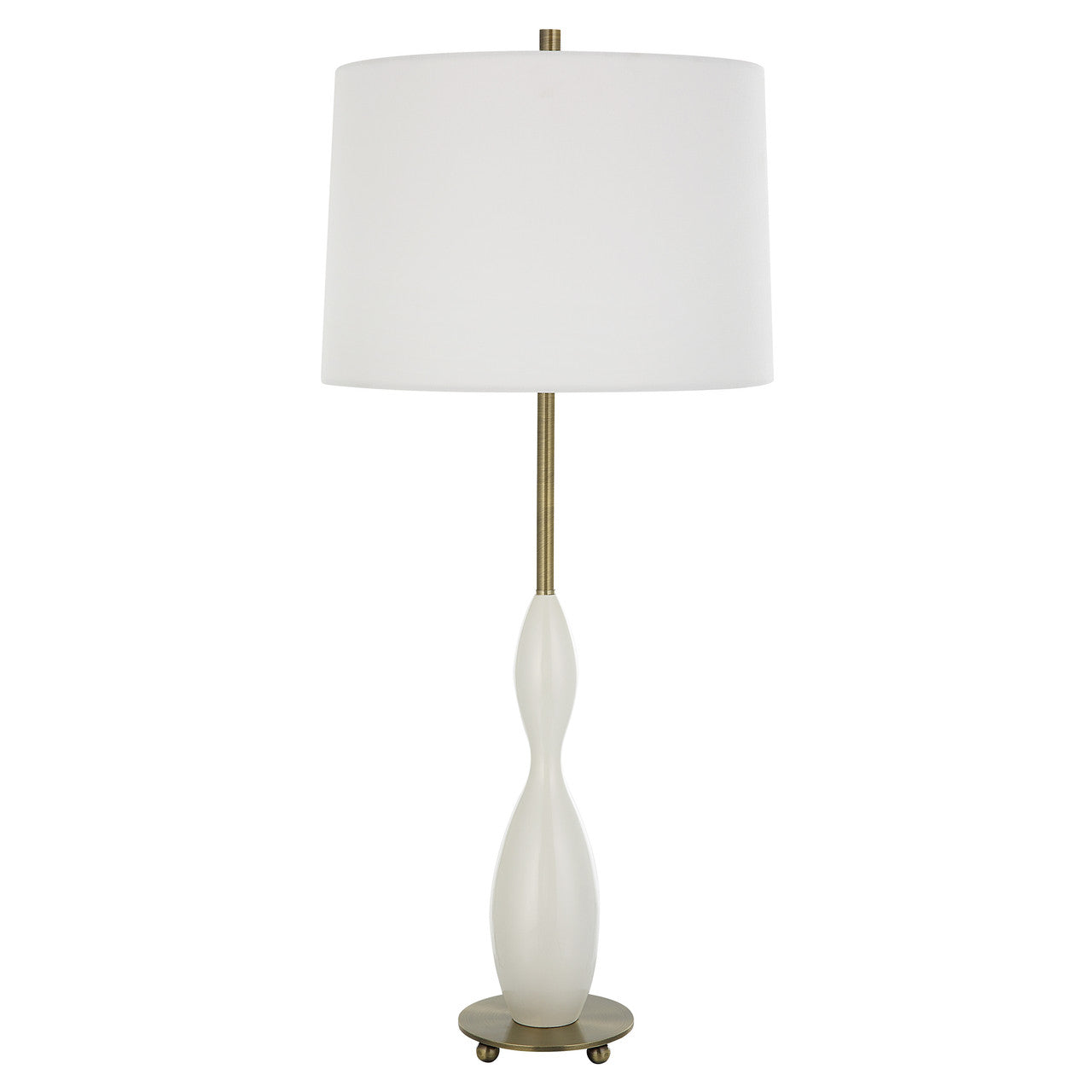 Uttermost Annora Glossy White Table Lamp