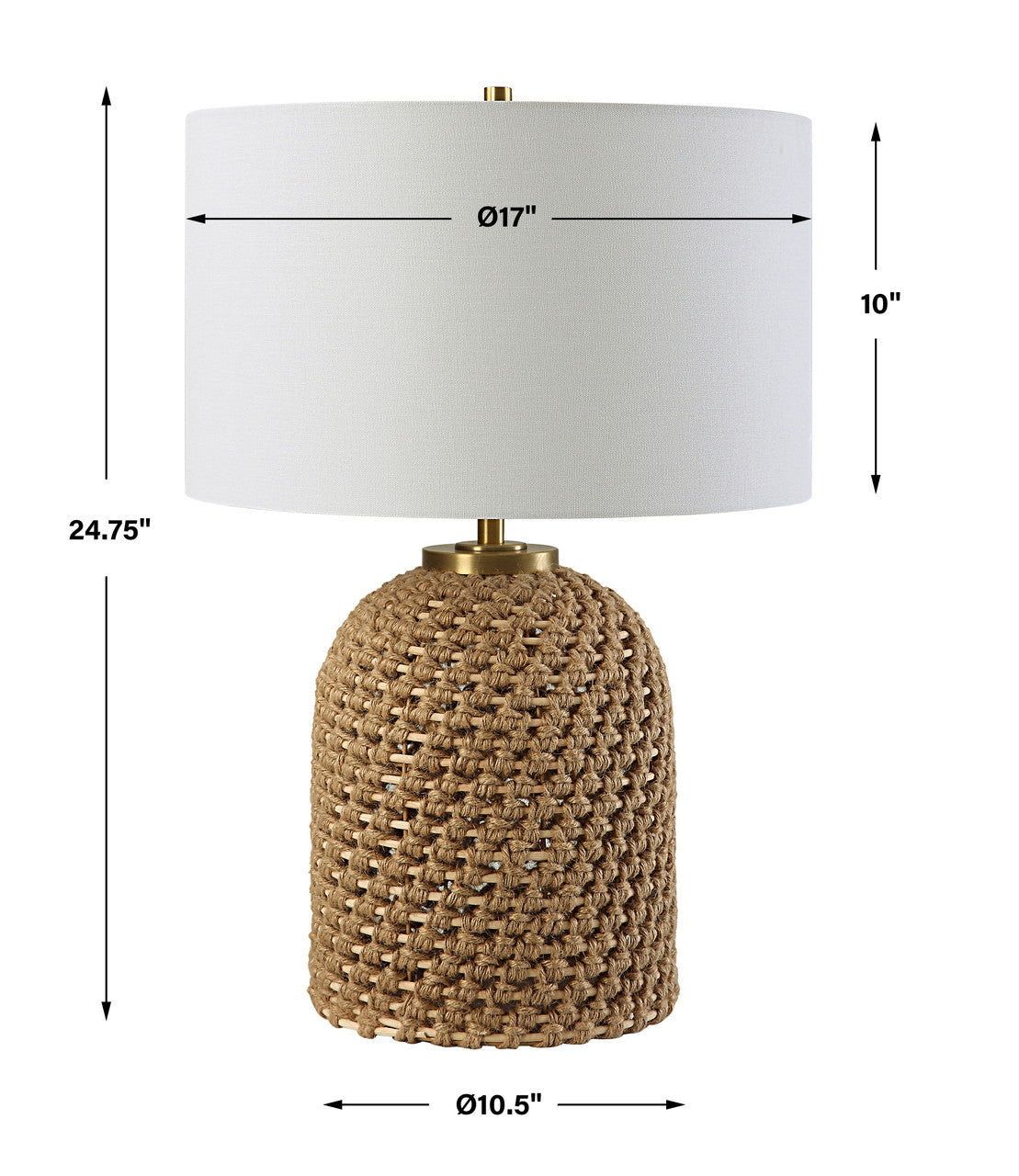 Uttermost Kendari Rope & Rattan Table Lamp