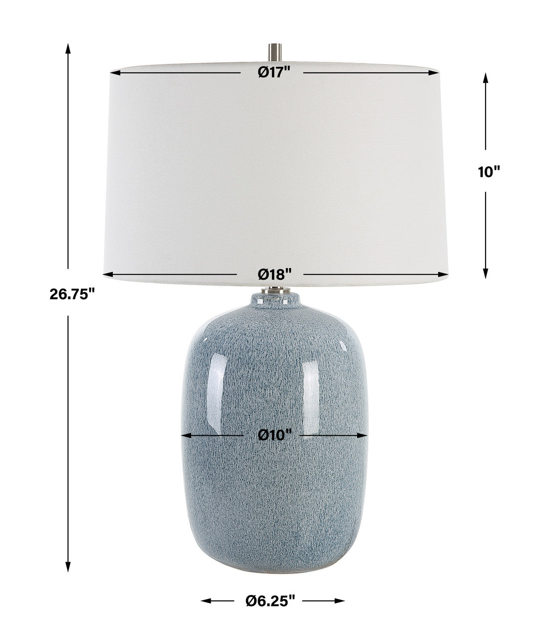 Uttermost Jubilee Sky Blue Table Lamp