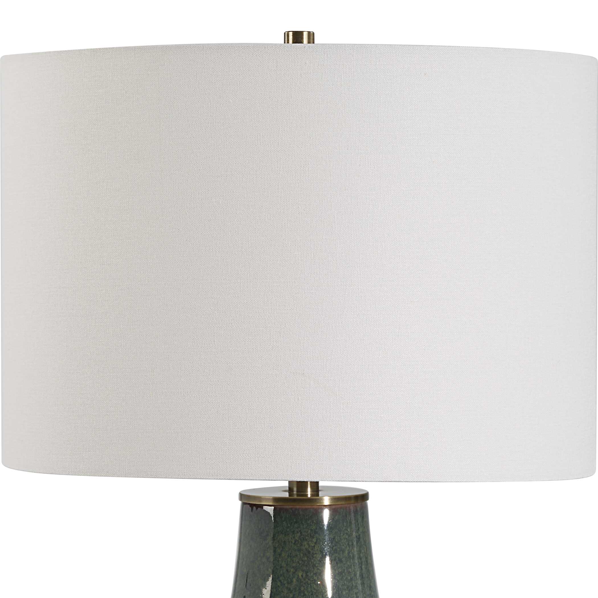Bellworth Round Green Ceramic Table Lamp