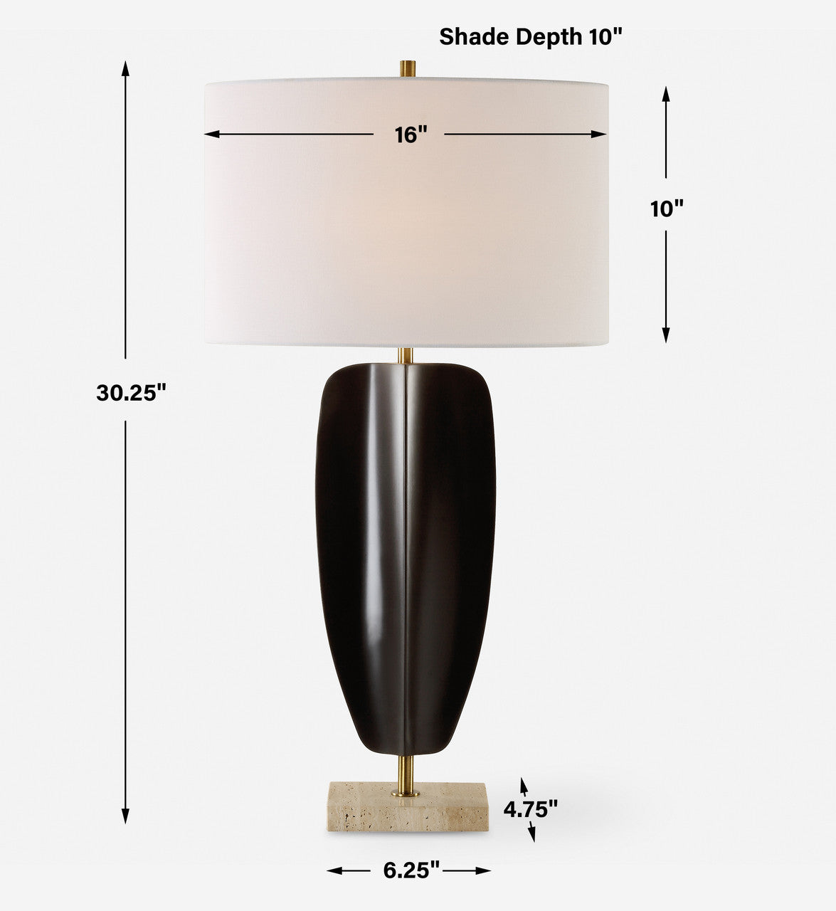 Uttermost Kure Black Table Lamp