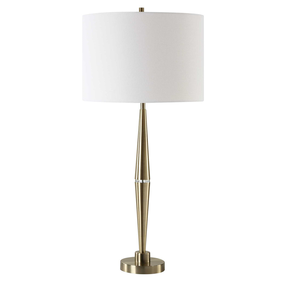 Glenmoor Round Antique Brass Table Lamp
