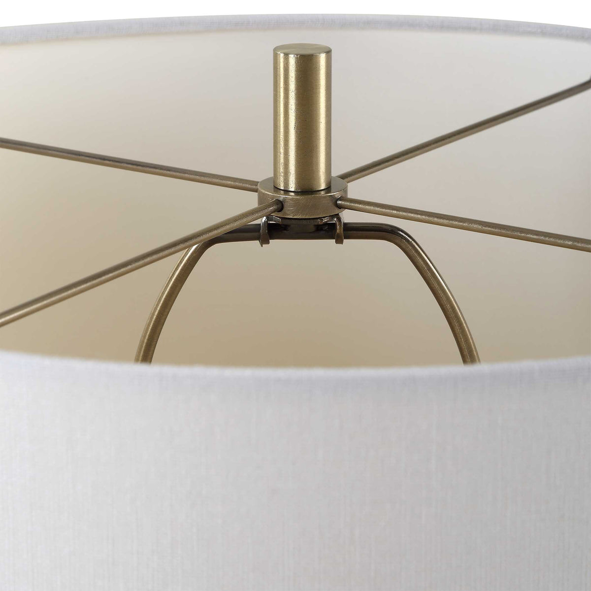 Glenmoor Round Antique Brass Table Lamp