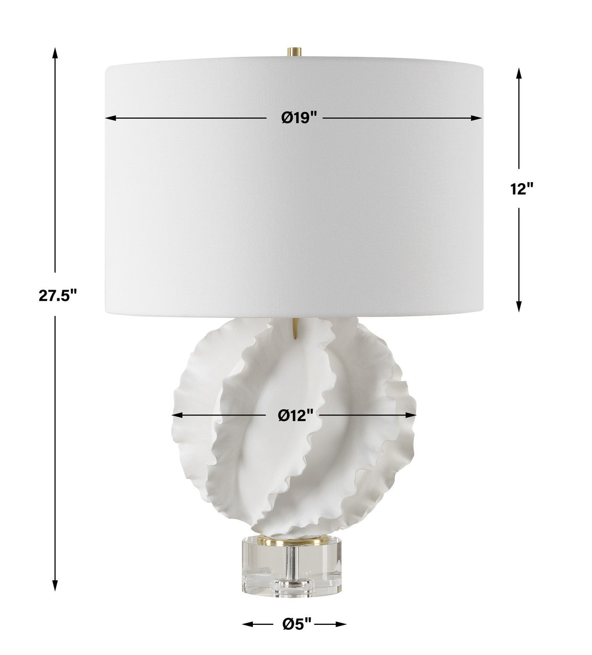 Uttermost Saylor White Table Lamp