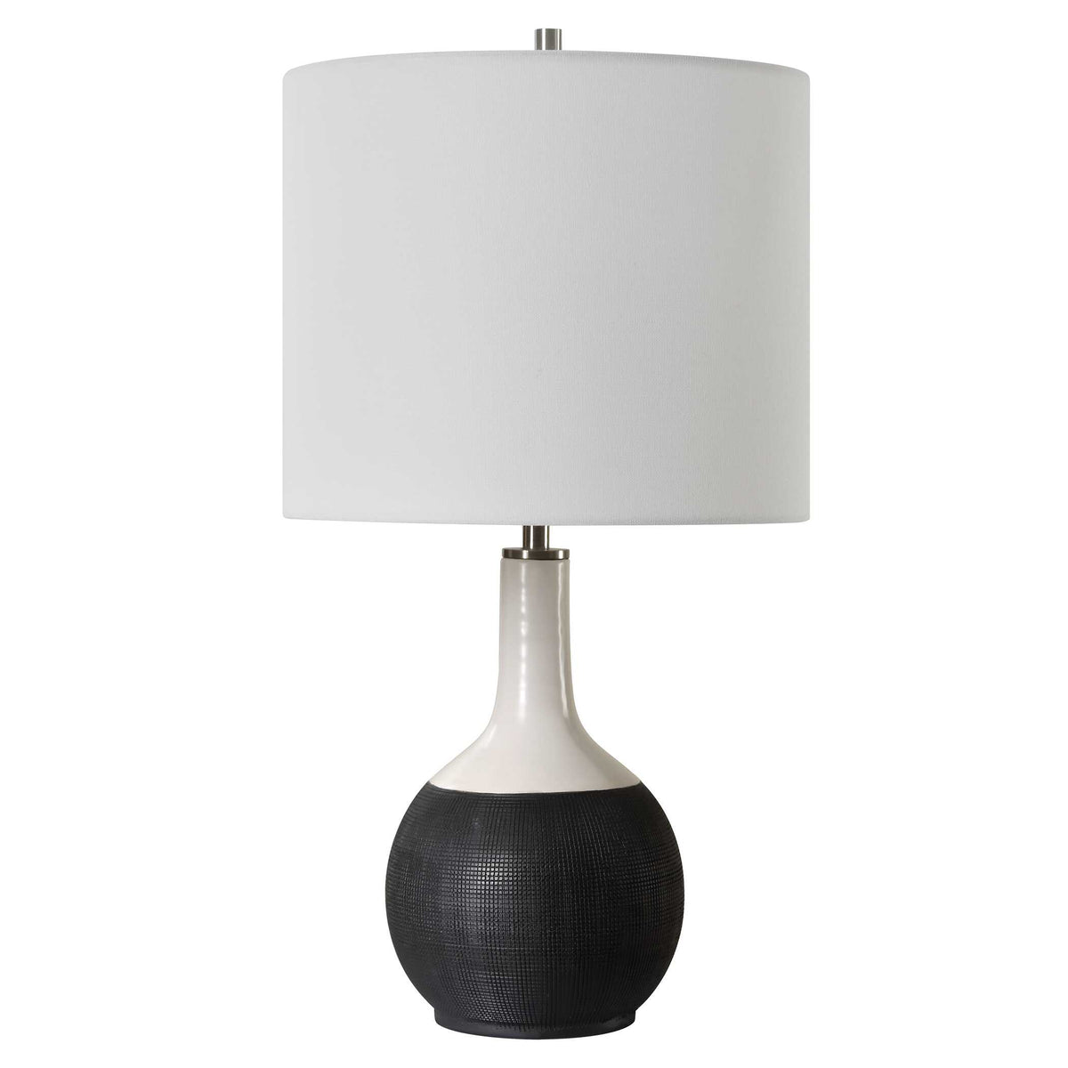 Charnwood Round Matte Black Table Lamp