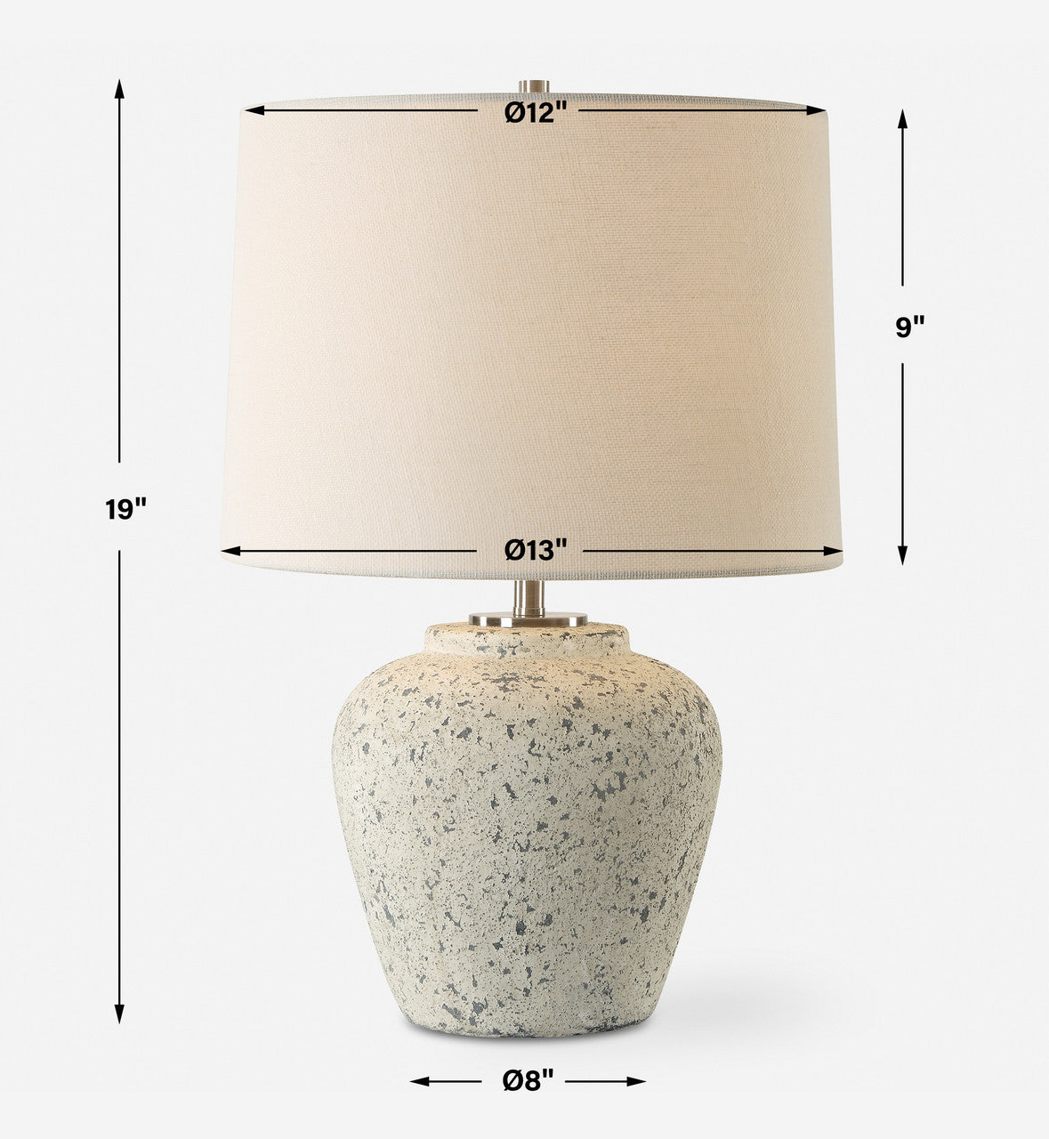Uttermost Rupture Aged Ivory Table Lamp