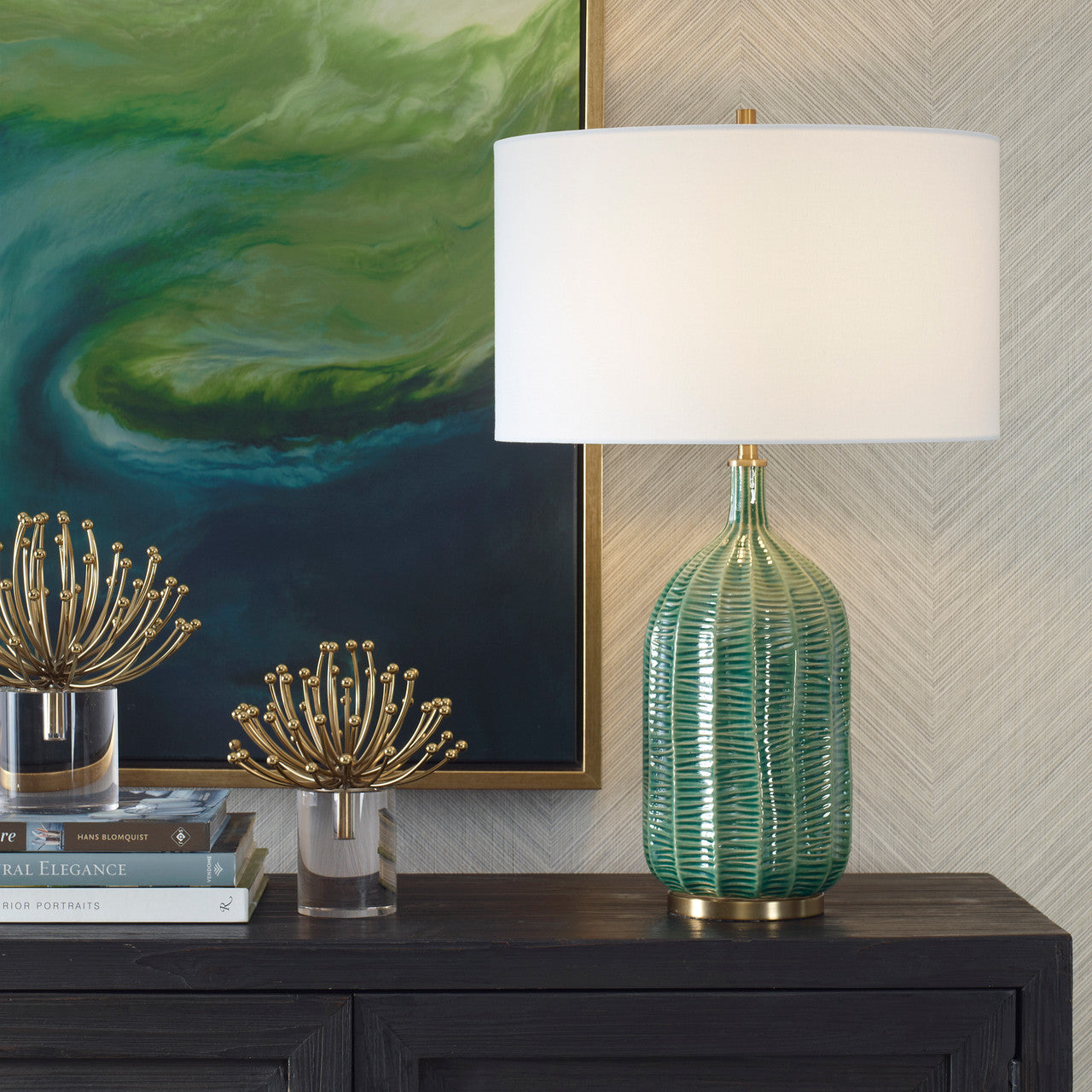 Uttermost Bixby Green Table Lamp