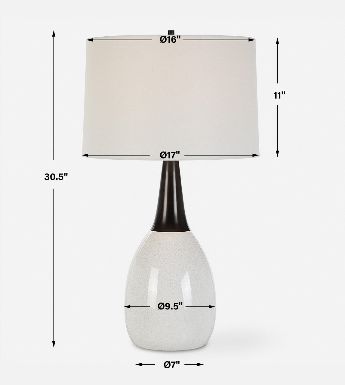 Uttermost Fralin White Table Lamp