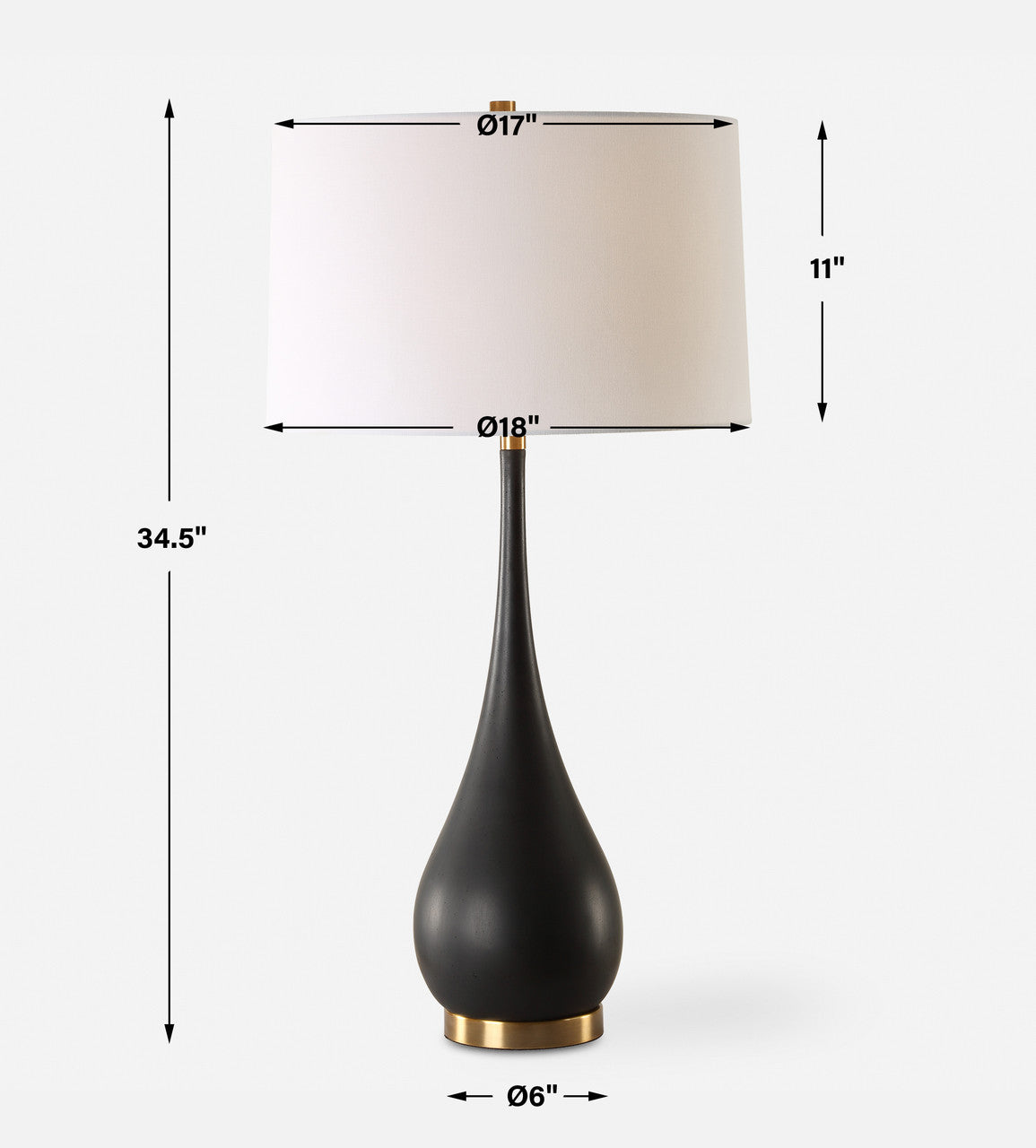 Uttermost Nocturnal Black Table Lamp
