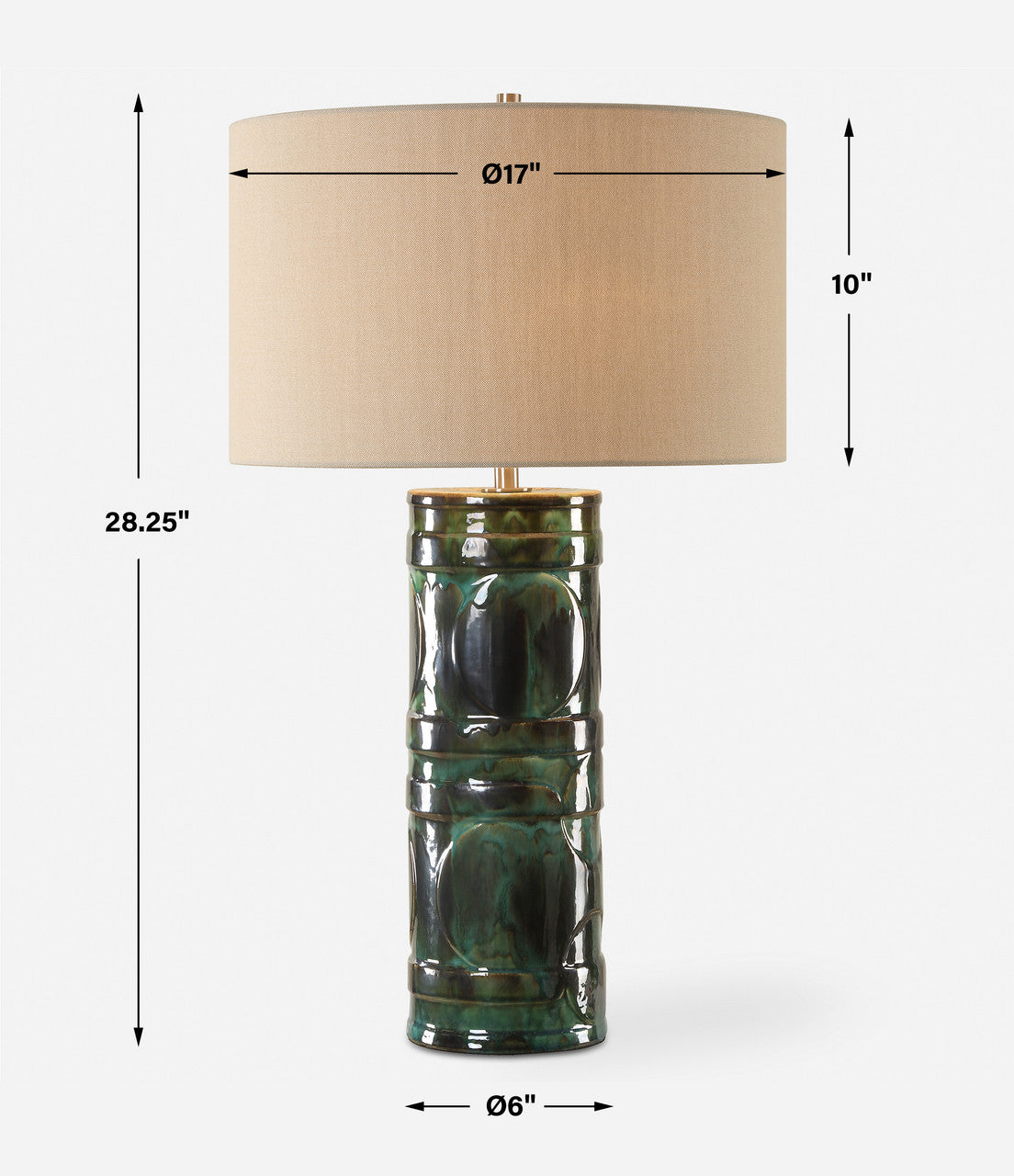 Uttermost Loch Green Glaze Table Lamp
