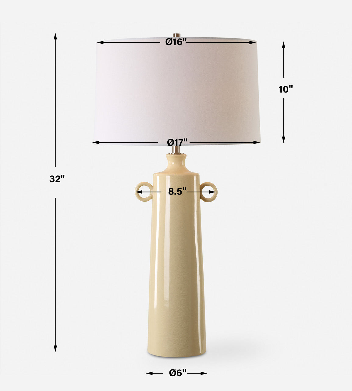 Uttermost Florero Pale Yellow Table Lamp