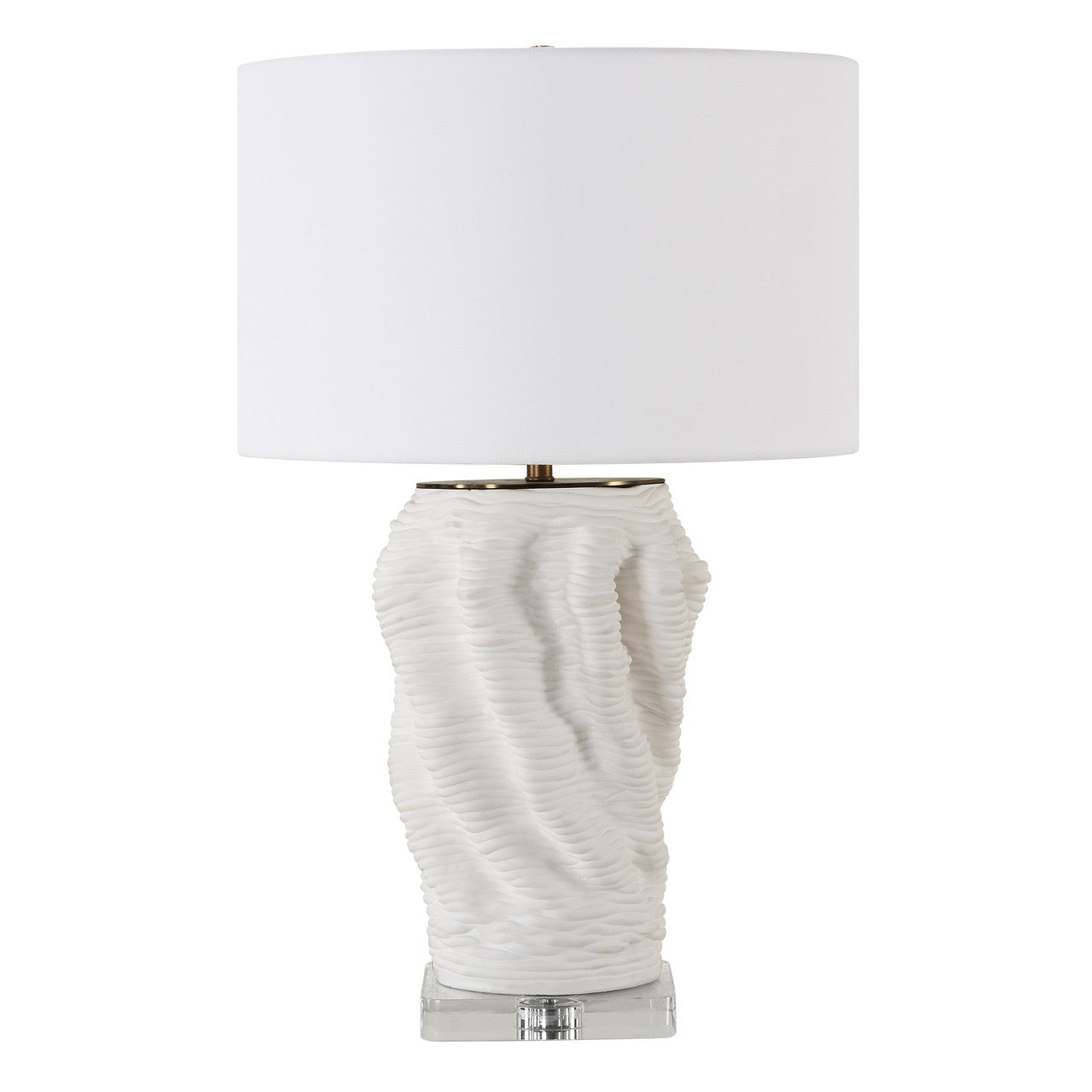 Uttermost Stratified White Table Lamp