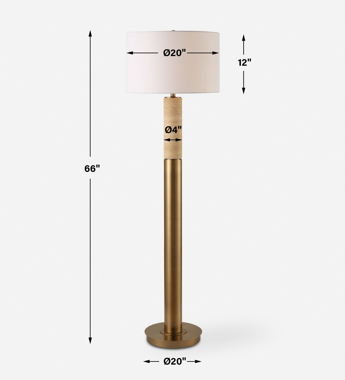 Uttermost Knox Travertine Floor Lamp