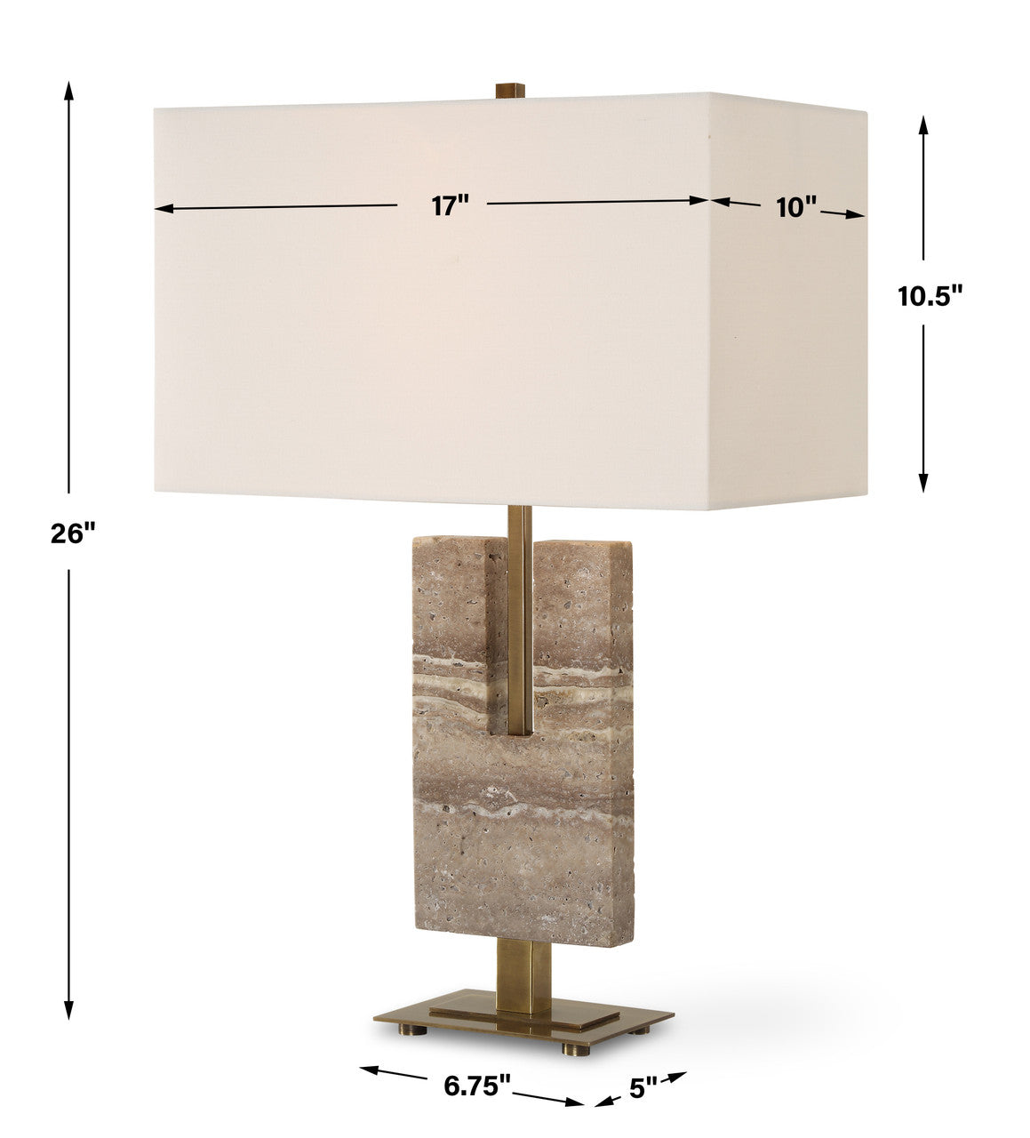 Uttermost Turning Point Travertine Table Lamp