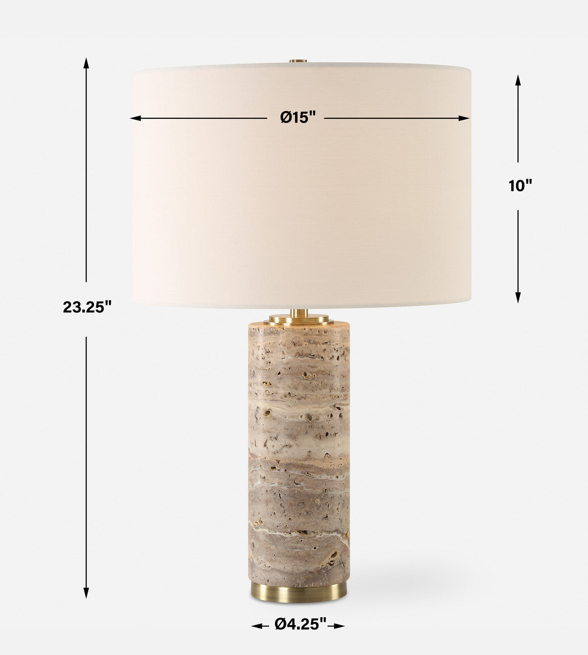 Uttermost Cortado Travertine Table Lamp