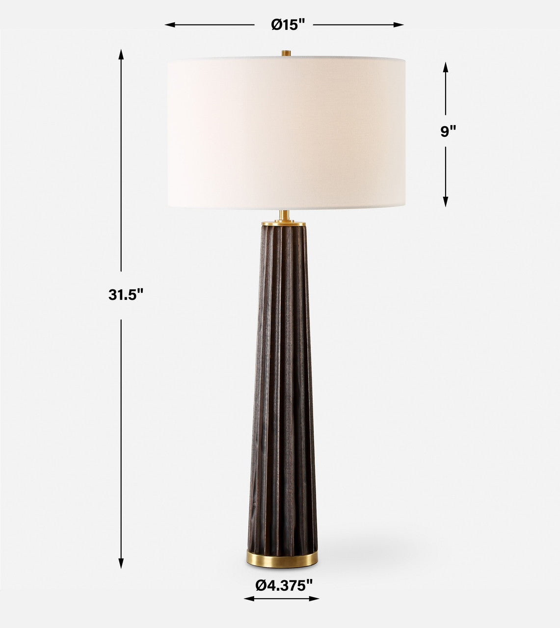 Uttermost Forage Dark Scalloped Table Lamp