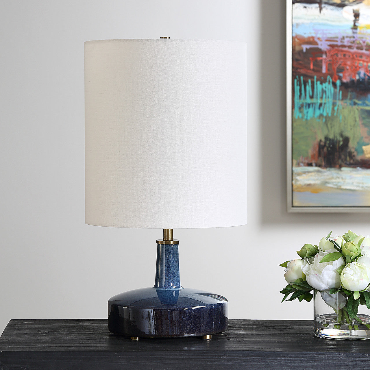 Uttermost Abyss Blue Table Lamp