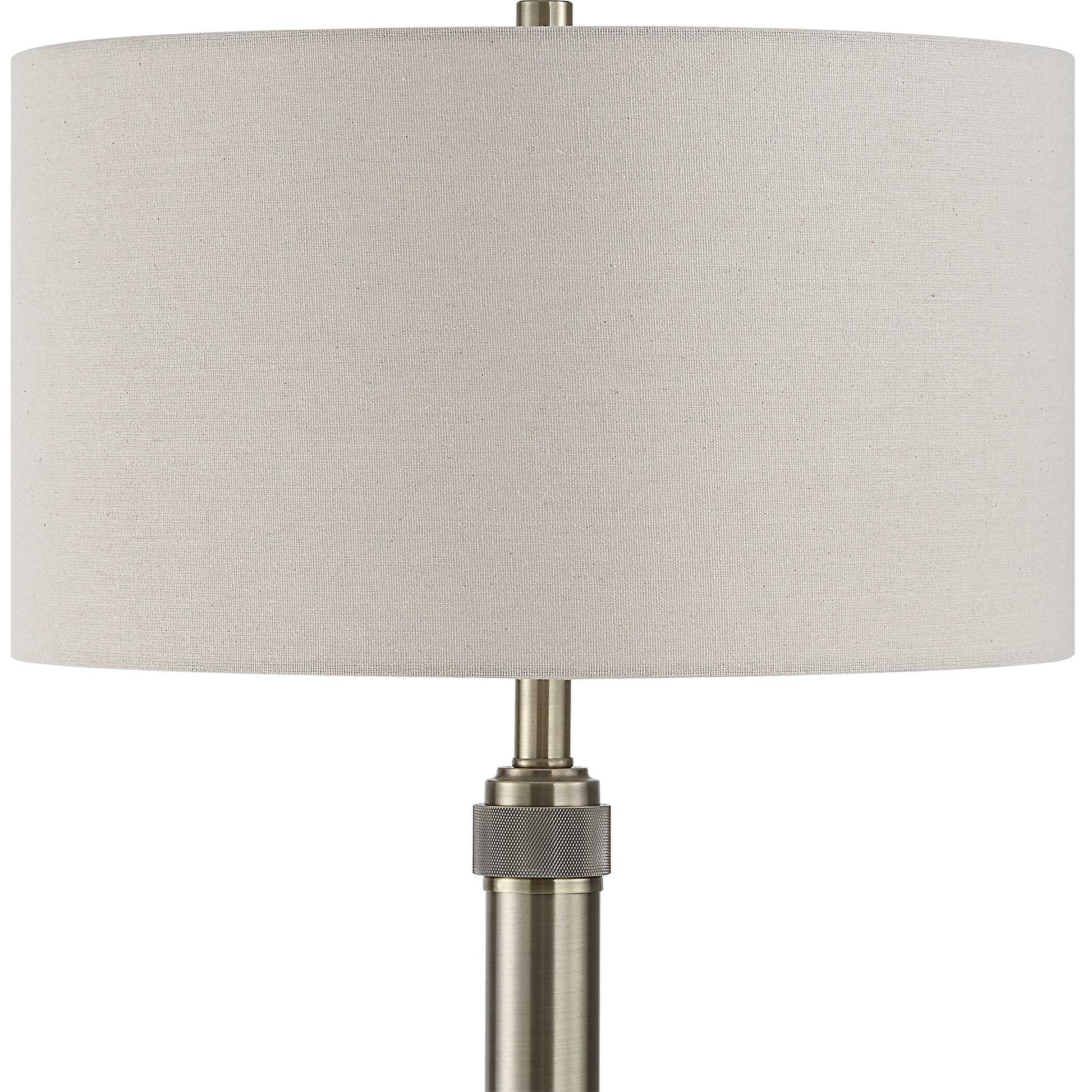 Ingleby Round Antique Brass Floor Lamp
