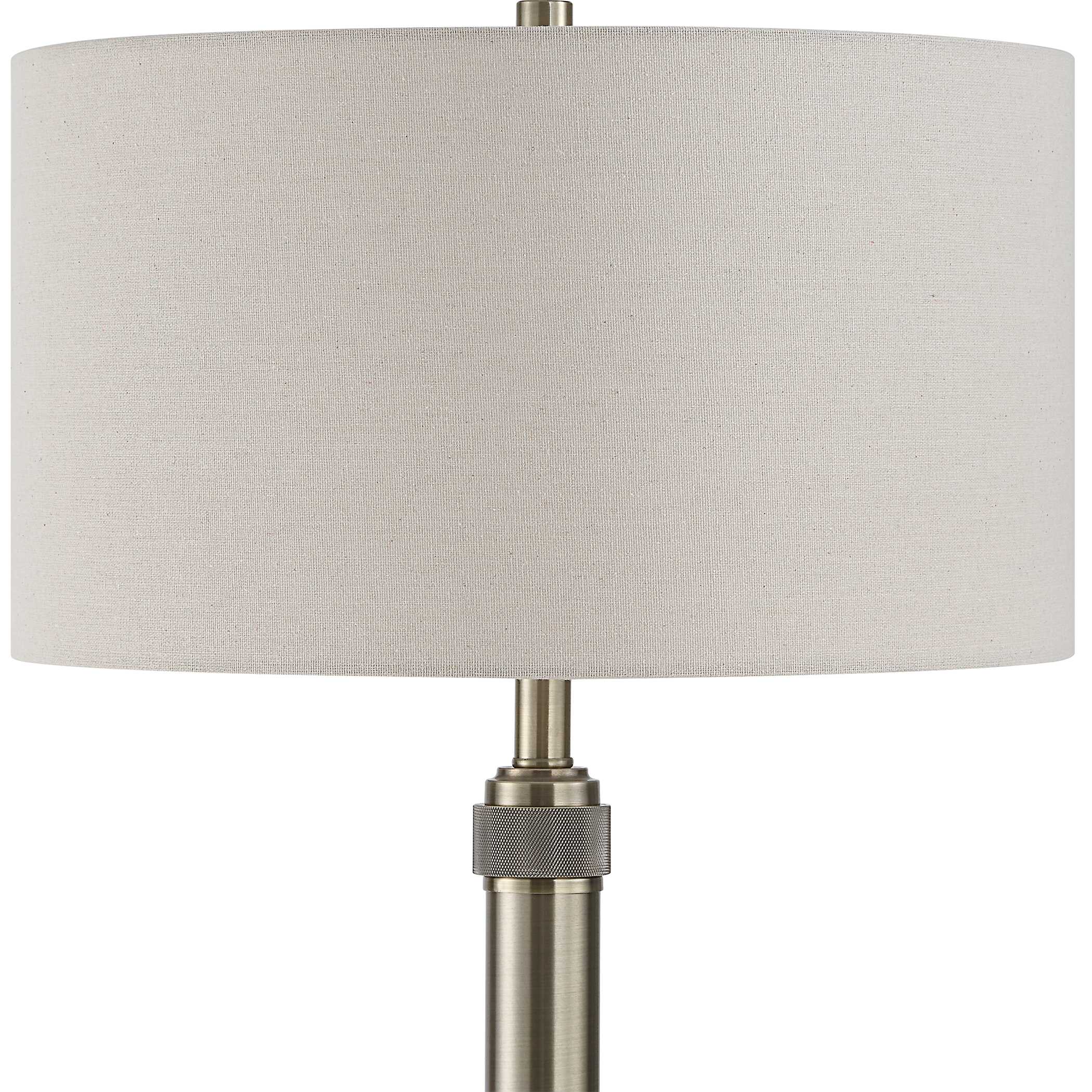 Ingleby Round Antique Brass Floor Lamp
