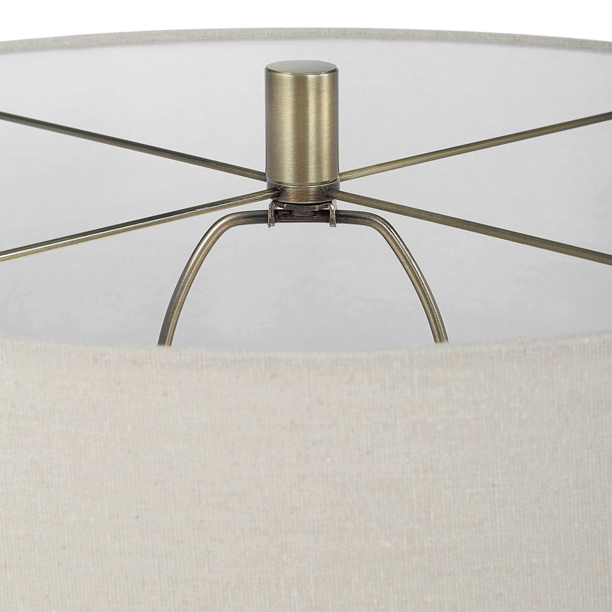 Ingleby Round Antique Brass Floor Lamp