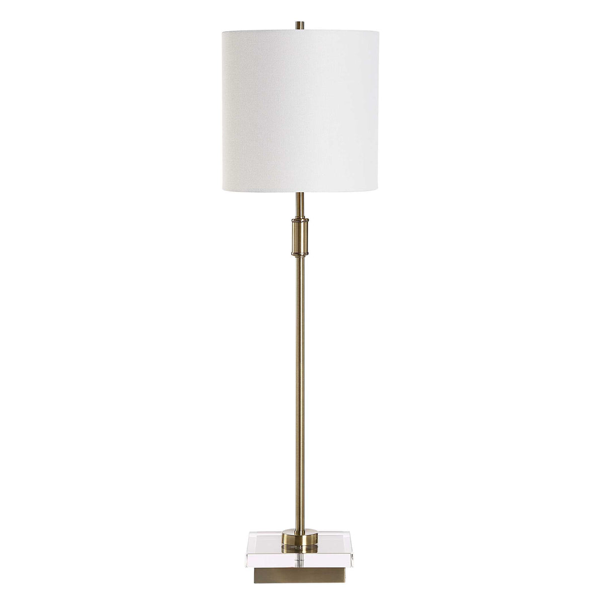 Dunkeld Round Antique Brass Buffet Lamp