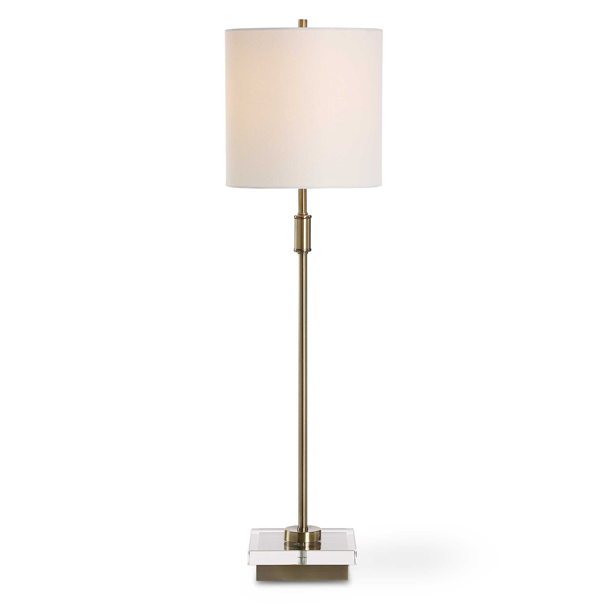 Dunkeld Round Antique Brass Buffet Lamp
