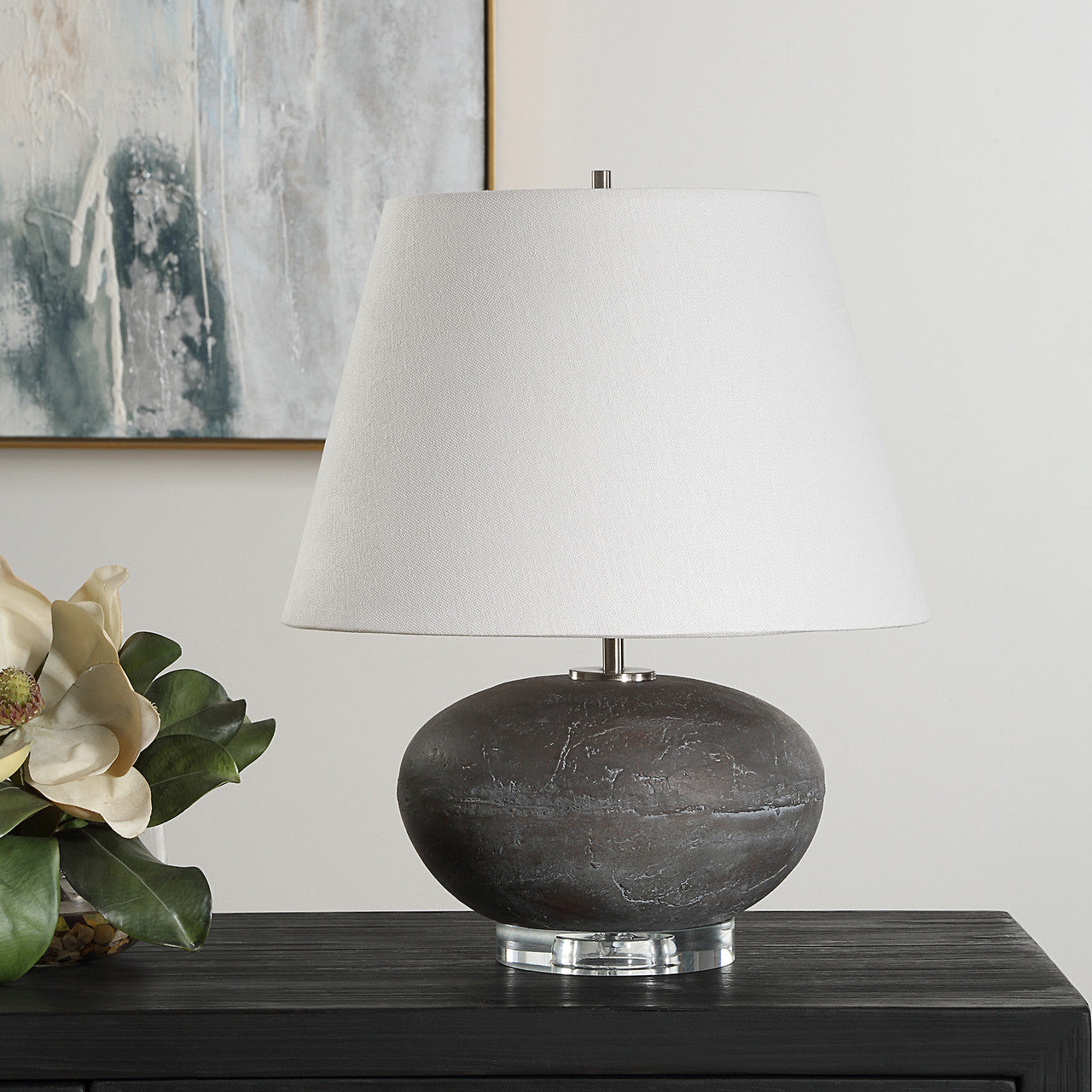 Uttermost Beckley Gray Stone Table Lamp