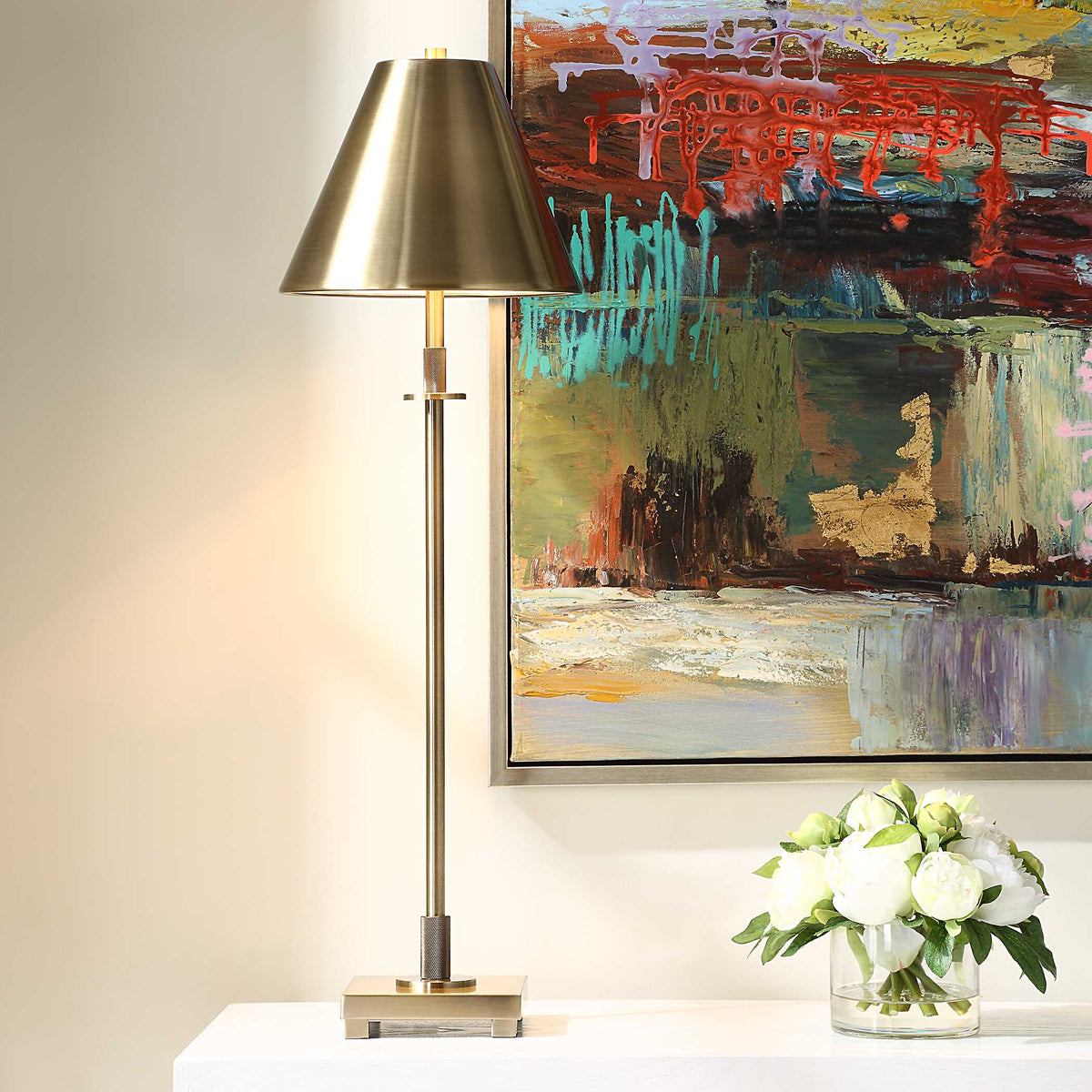 Hazelmere Antique Brass Table Lamp