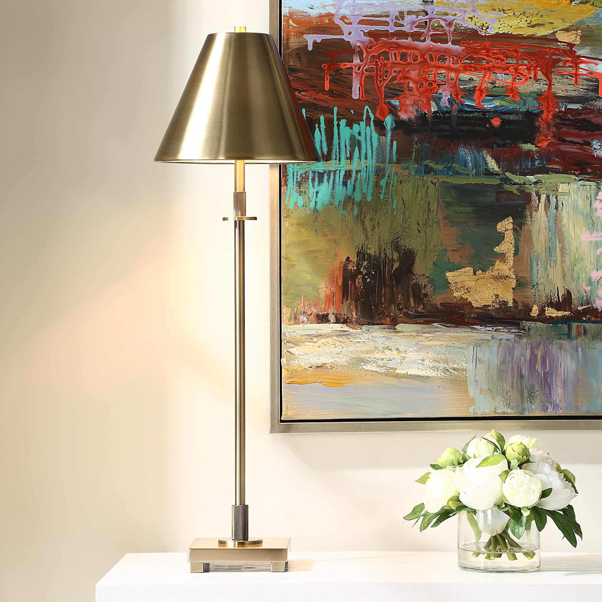 Hazelmere Antique Brass Table Lamp