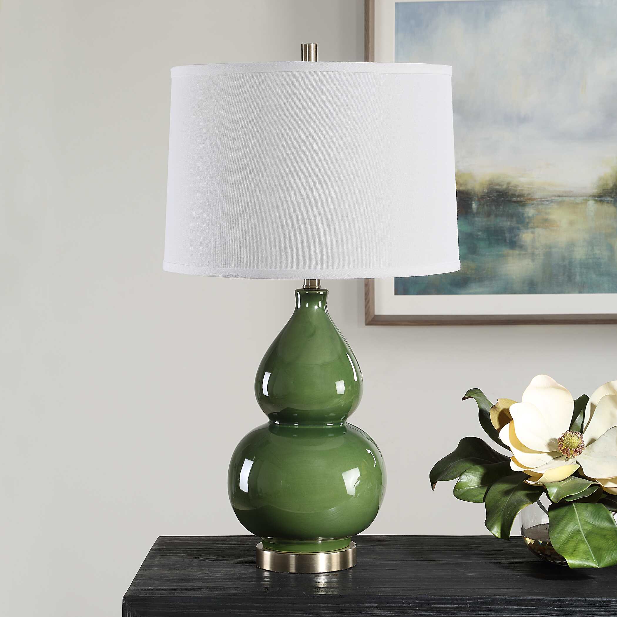 Junipero Green Ceramic Table Lamp