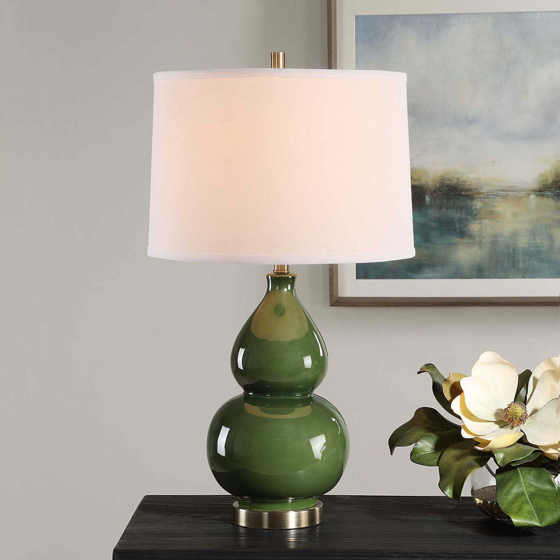 Junipero Green Ceramic Table Lamp