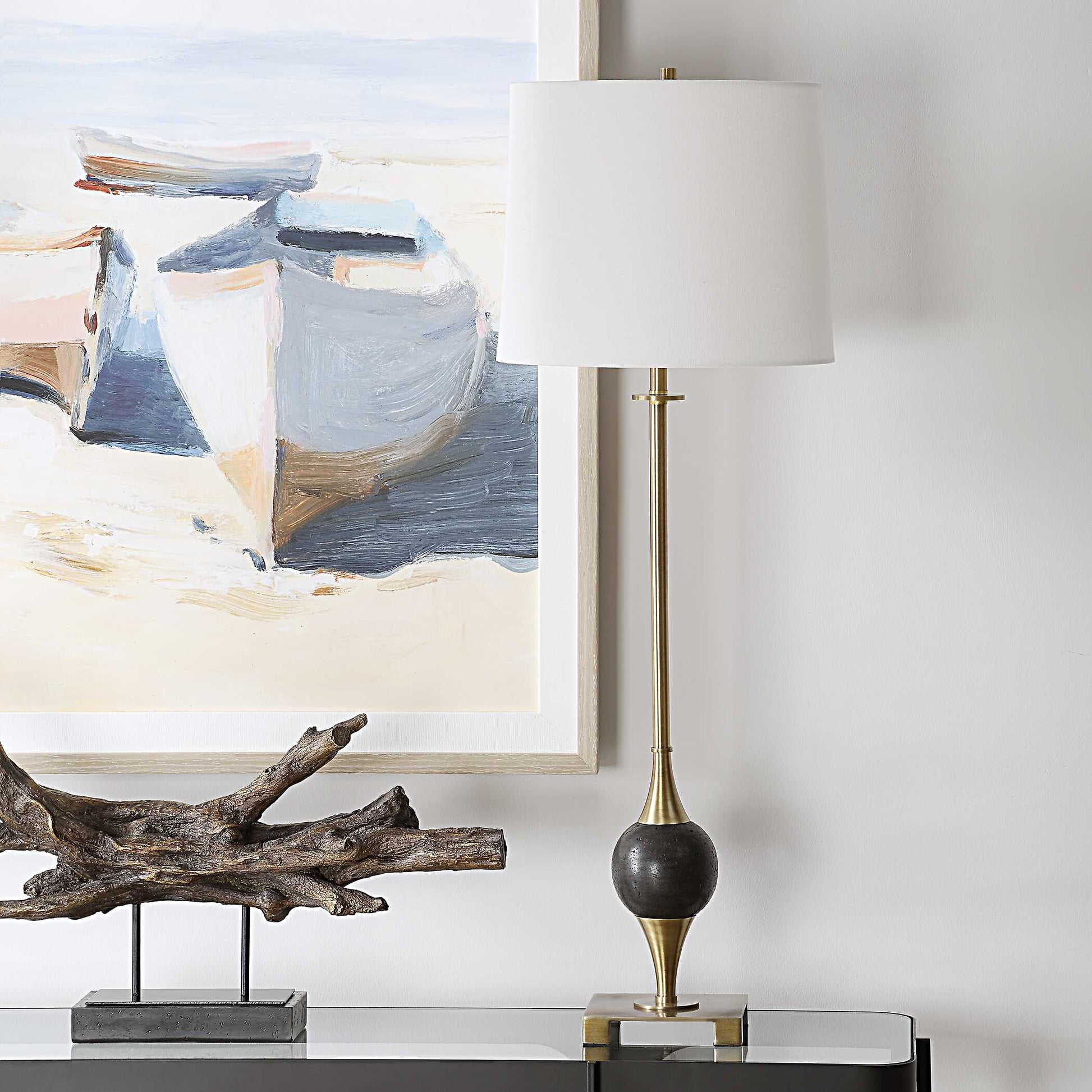 Uttermost Dempsey Marble Buffet Lamp