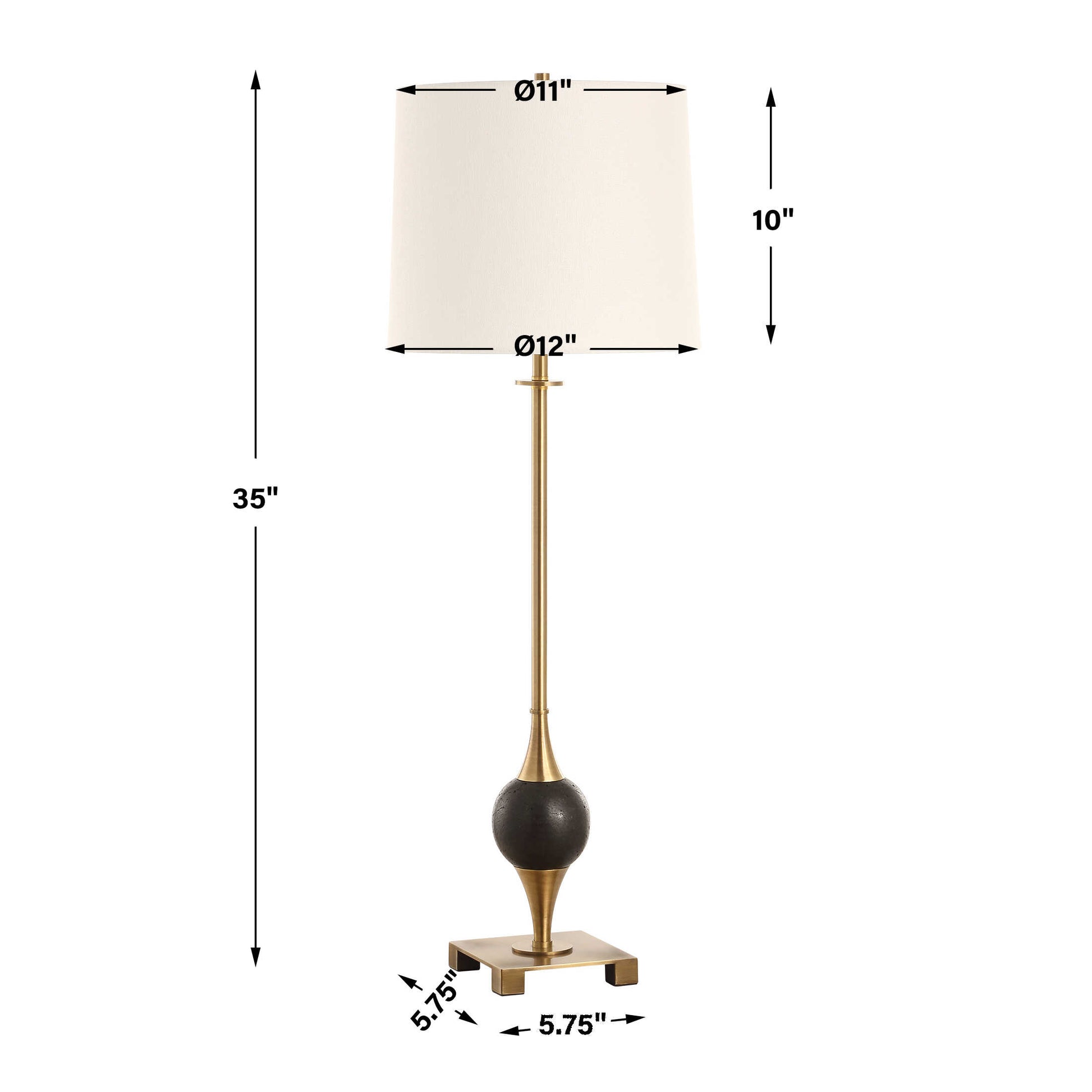 Uttermost Dempsey Marble Buffet Lamp