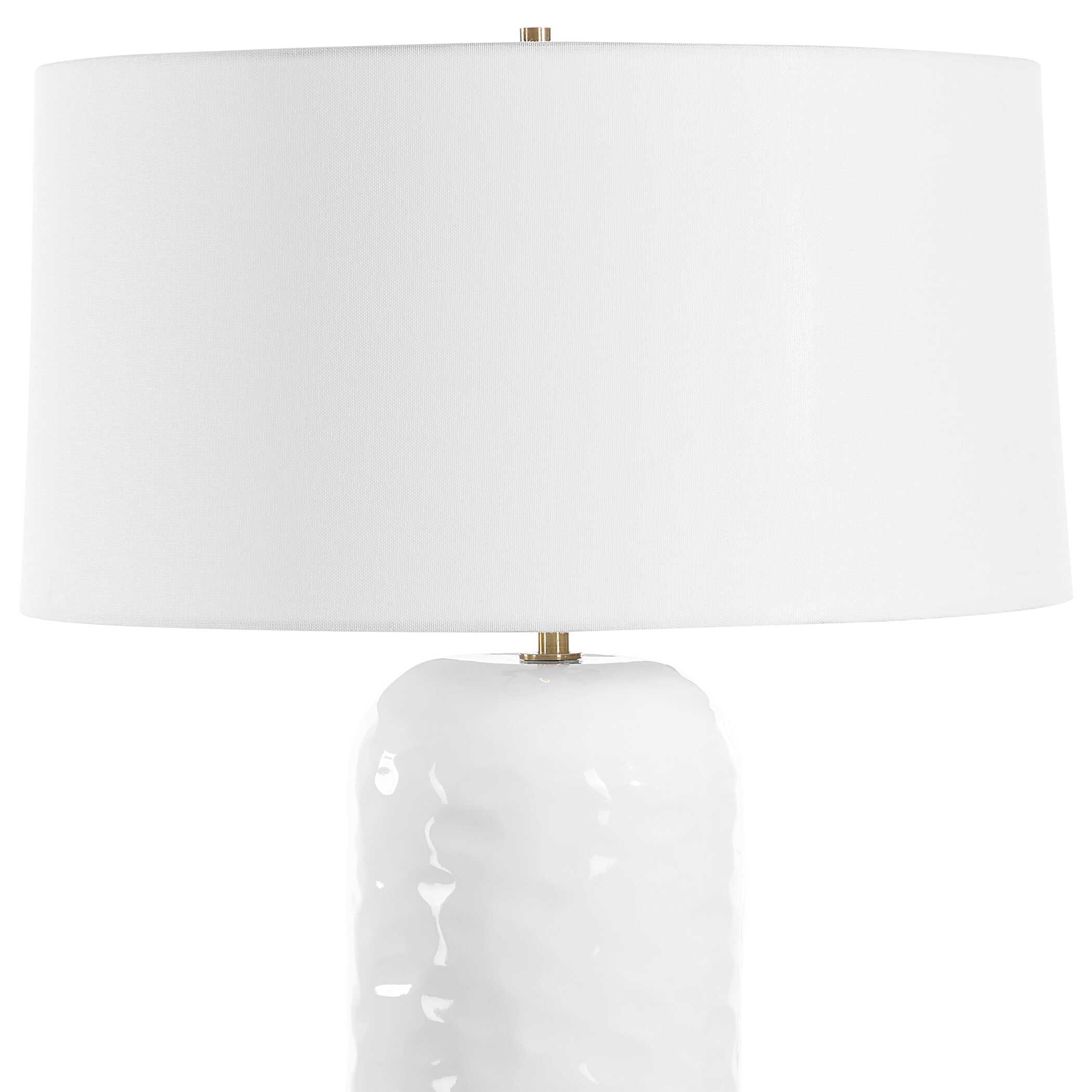 Uttermost Iona White Glaze Table Lamp