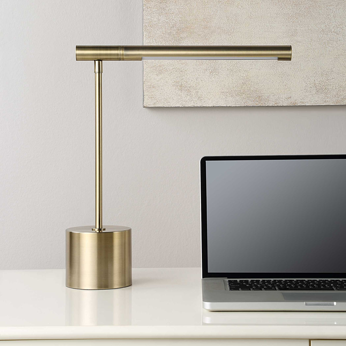 Nettleton Antique Brass Desk Lamp