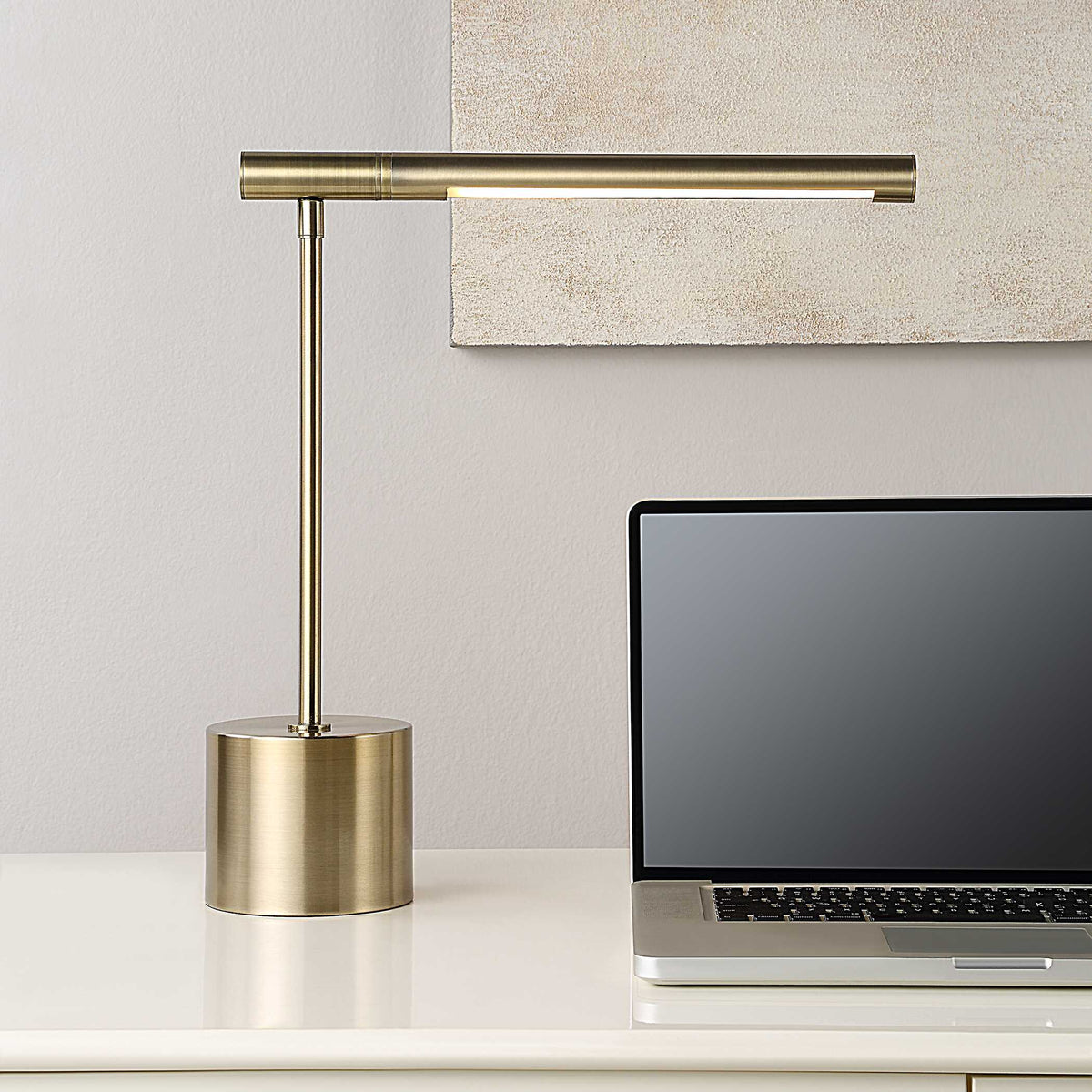 Nettleton Antique Brass Desk Lamp